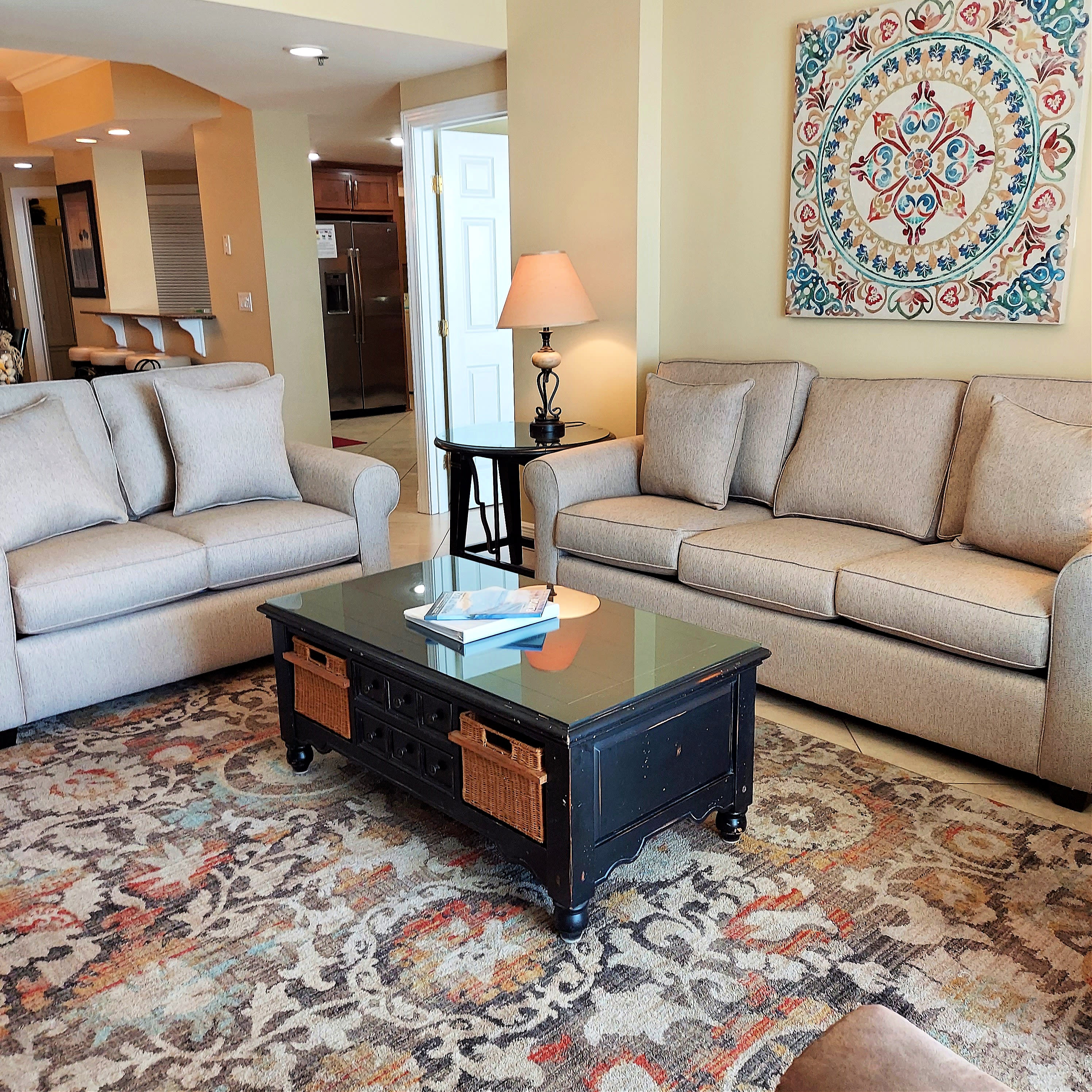 Comfy Gulf Front Living Room