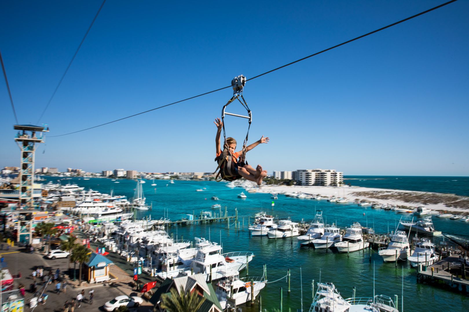 Ziplines, right down stairs.