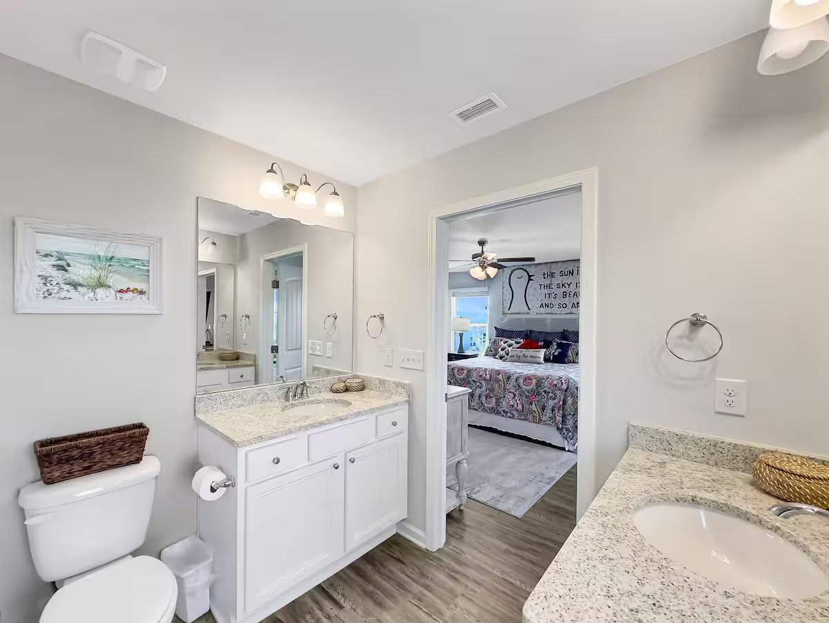 Master bath with double vanities