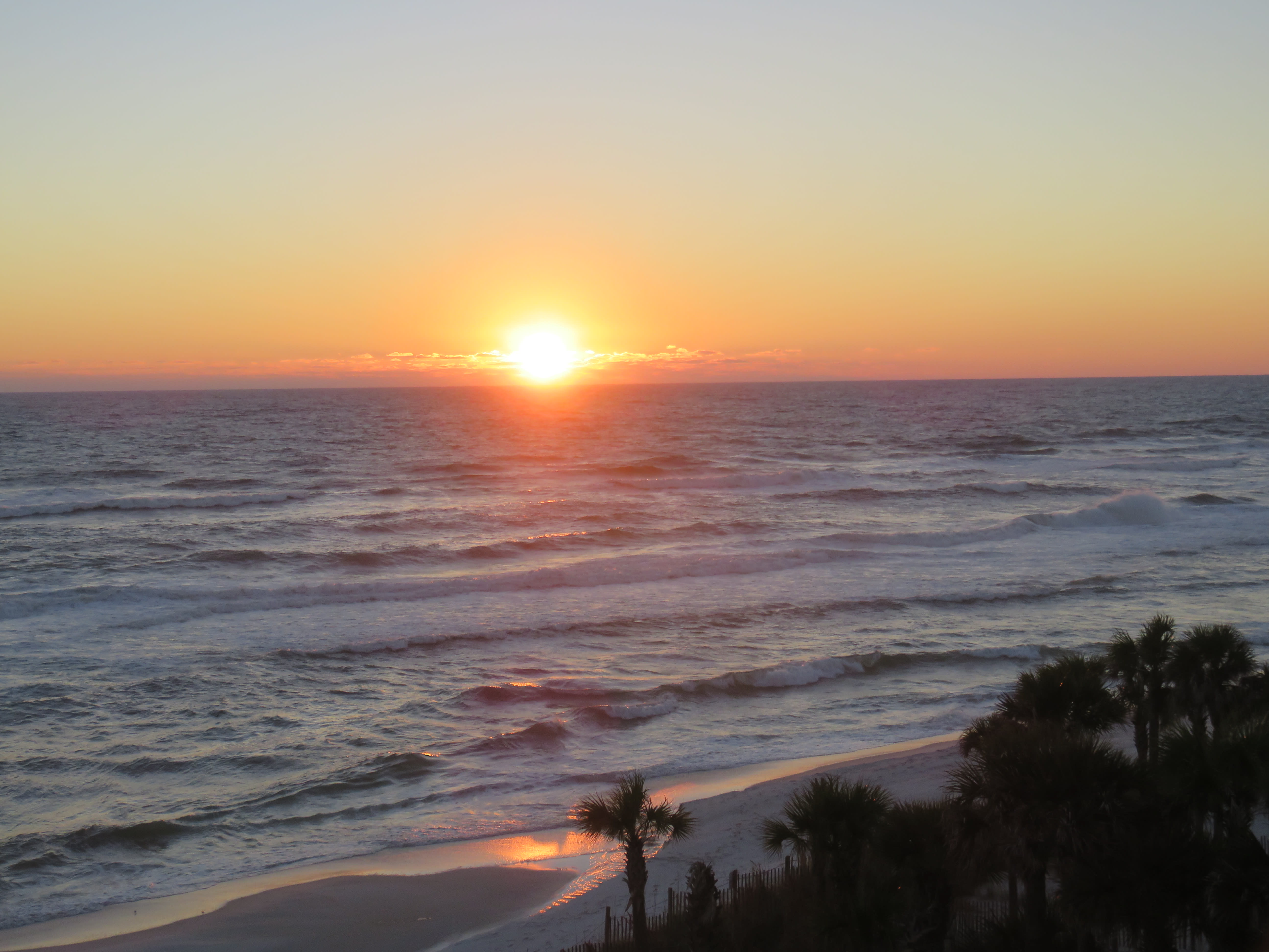 Sunset views every evening from balcony