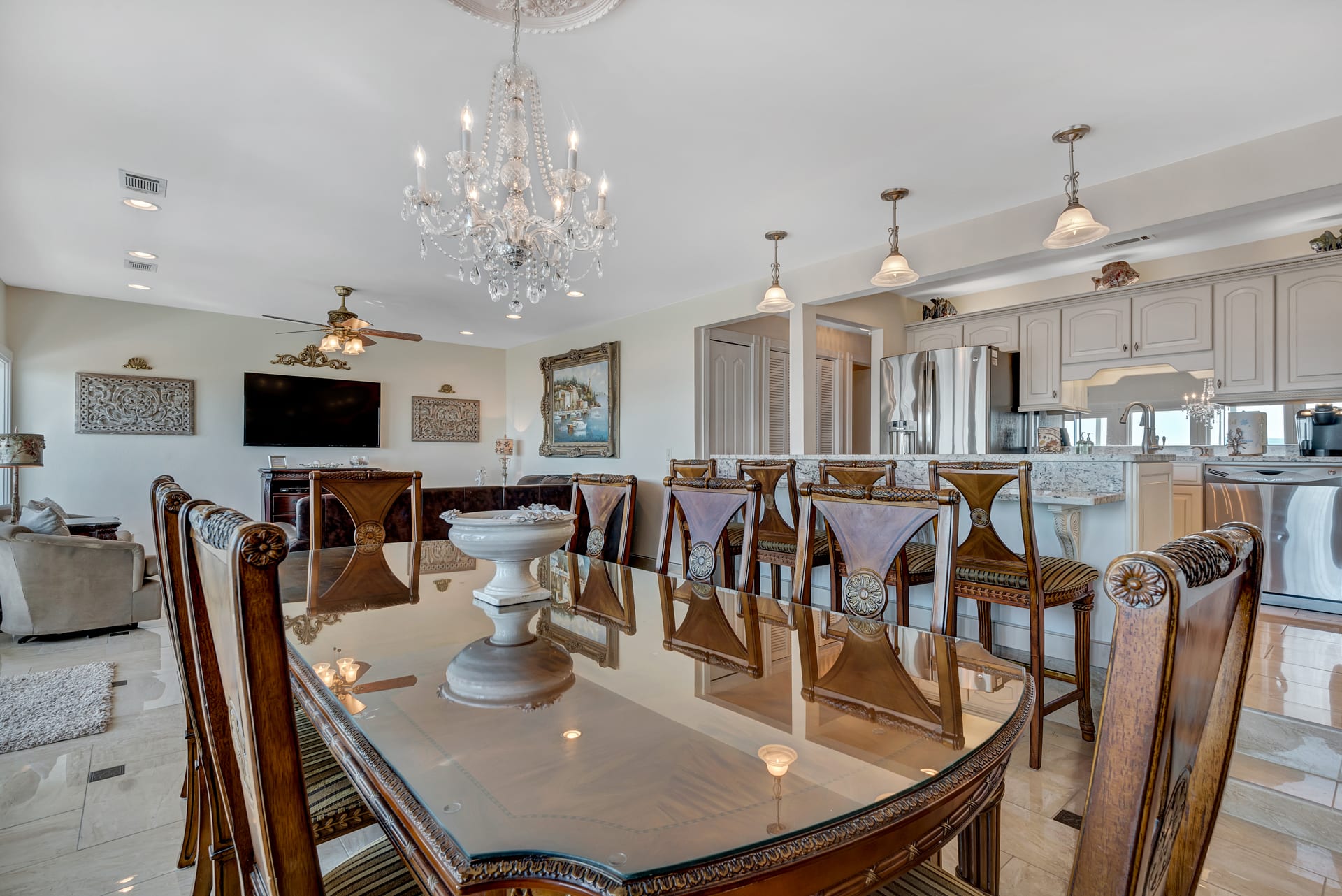 View of Dining Room looking into Family Room