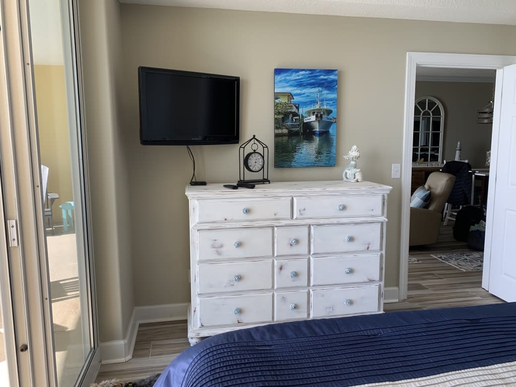 Lots of storage in the master bedroom, also has a nice size closet. 