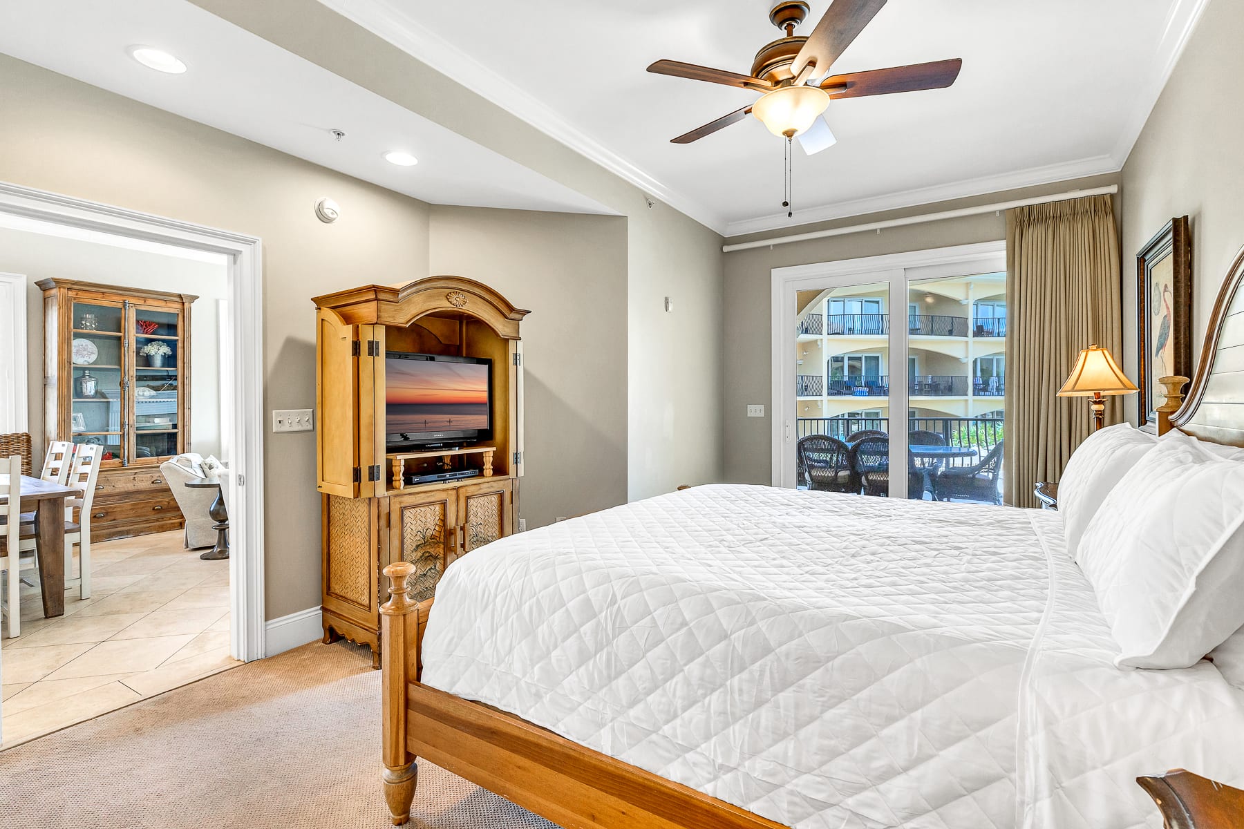 master suite with balcony access