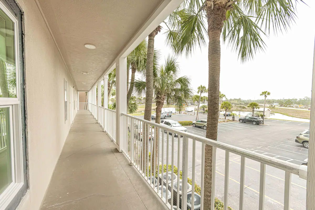 Parking lot from the 2nd floor condo