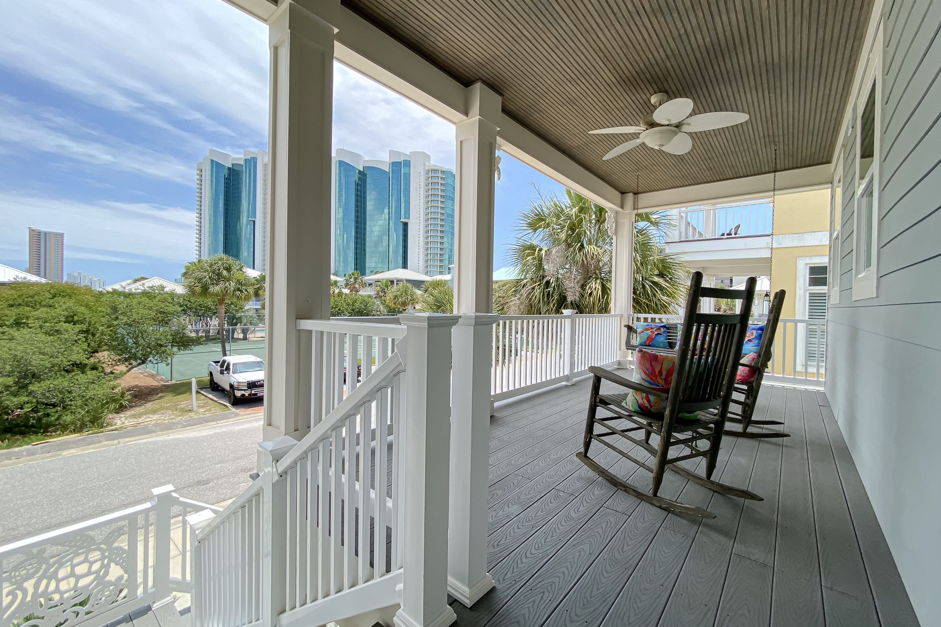 Front Porch with Rockers and Swing