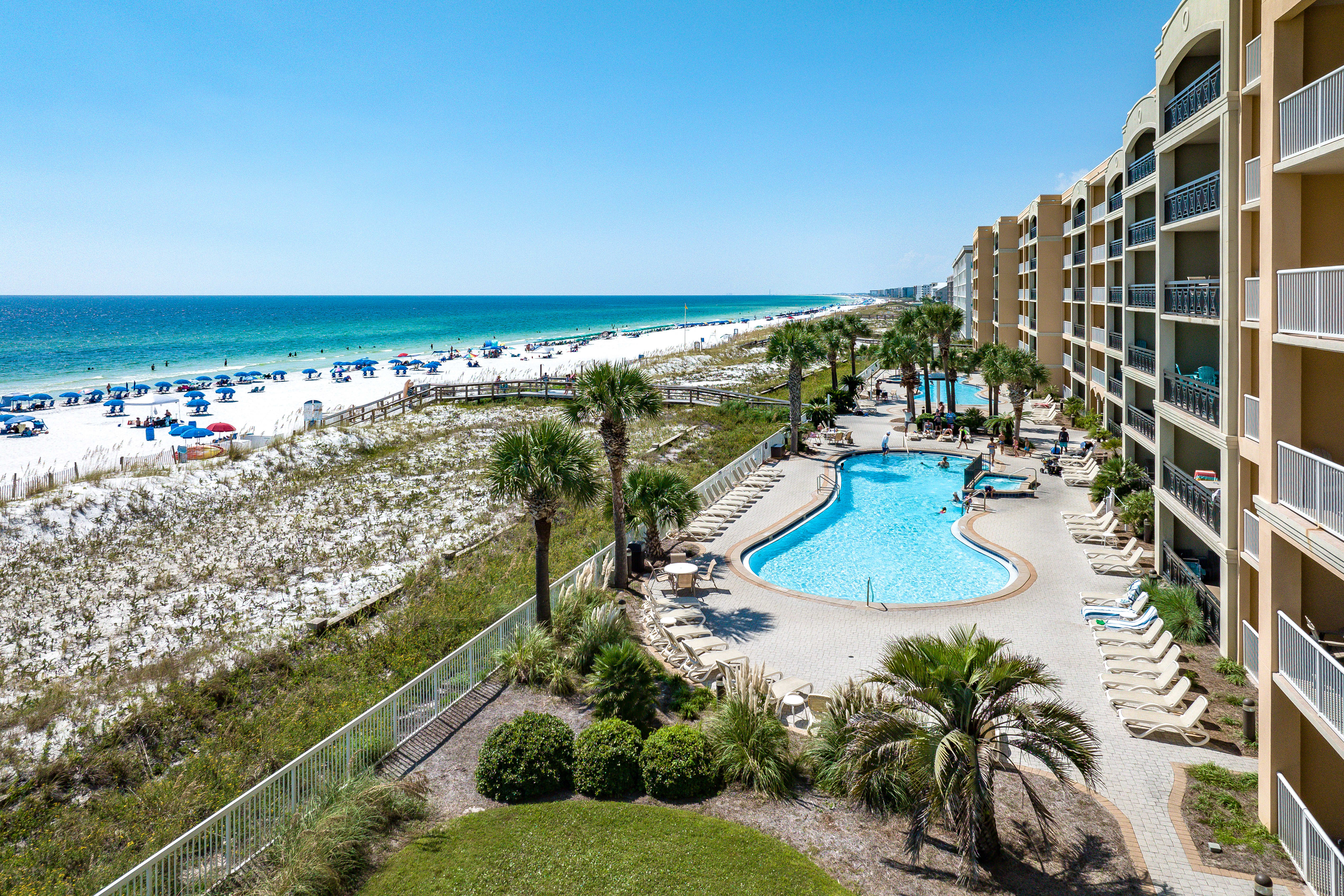 Oceanfront pools with direct beach access.