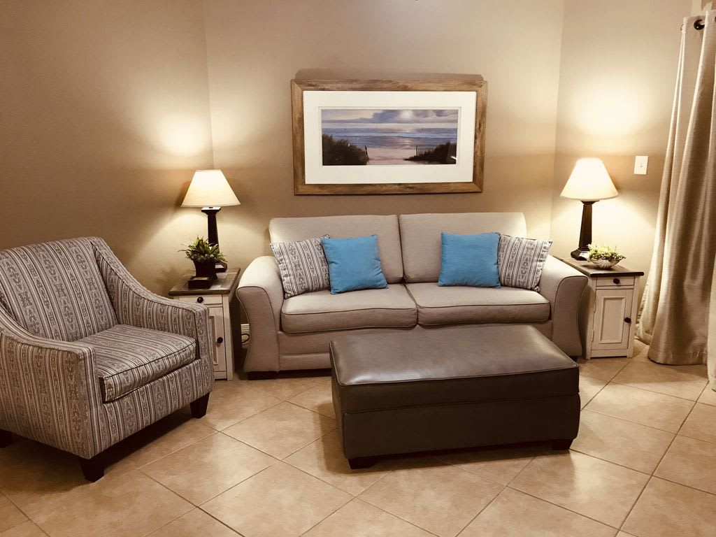 Premium sofa bed with z-coil technology in living room with smart television