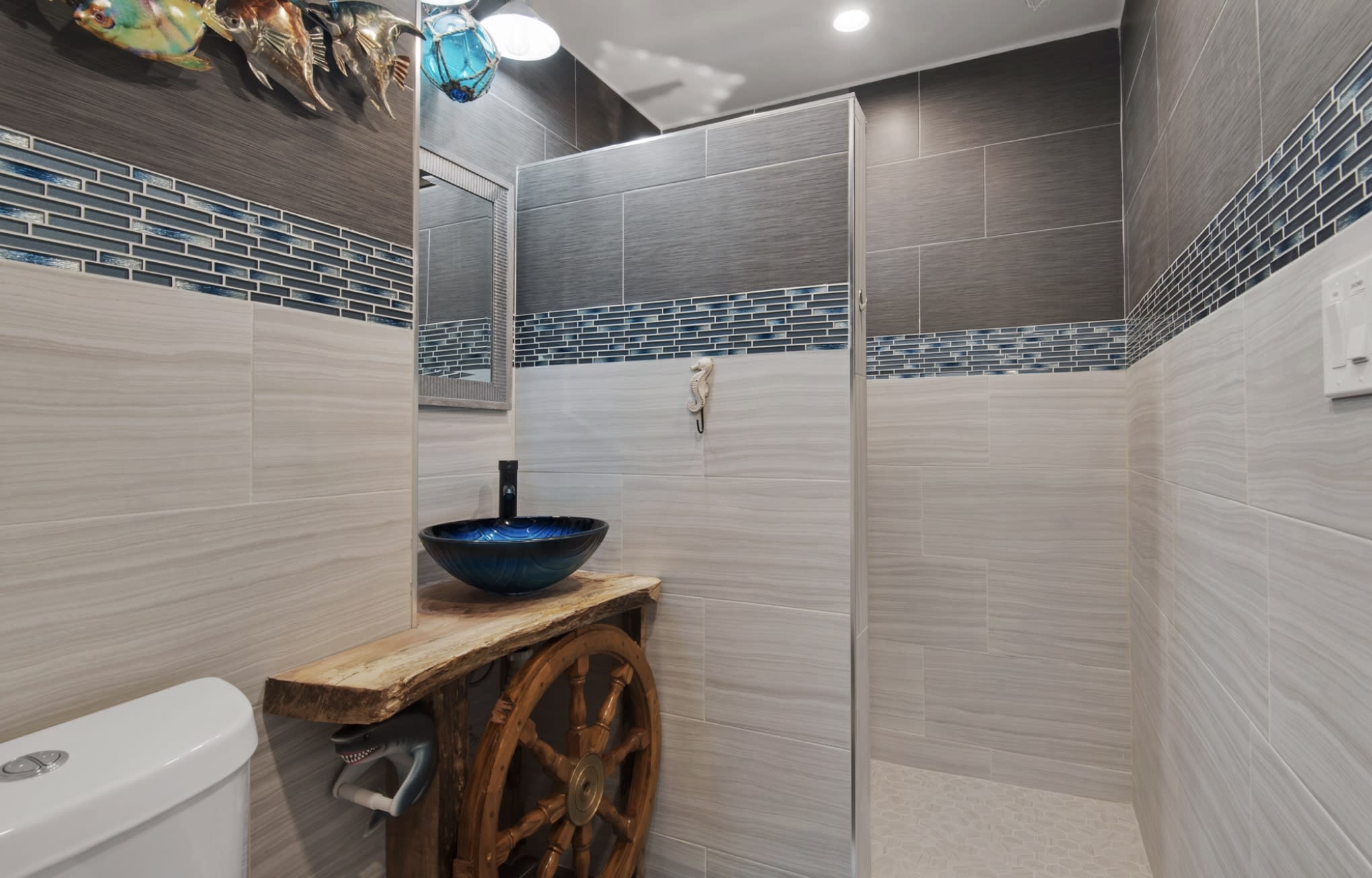 Second full bathroom with custom features 