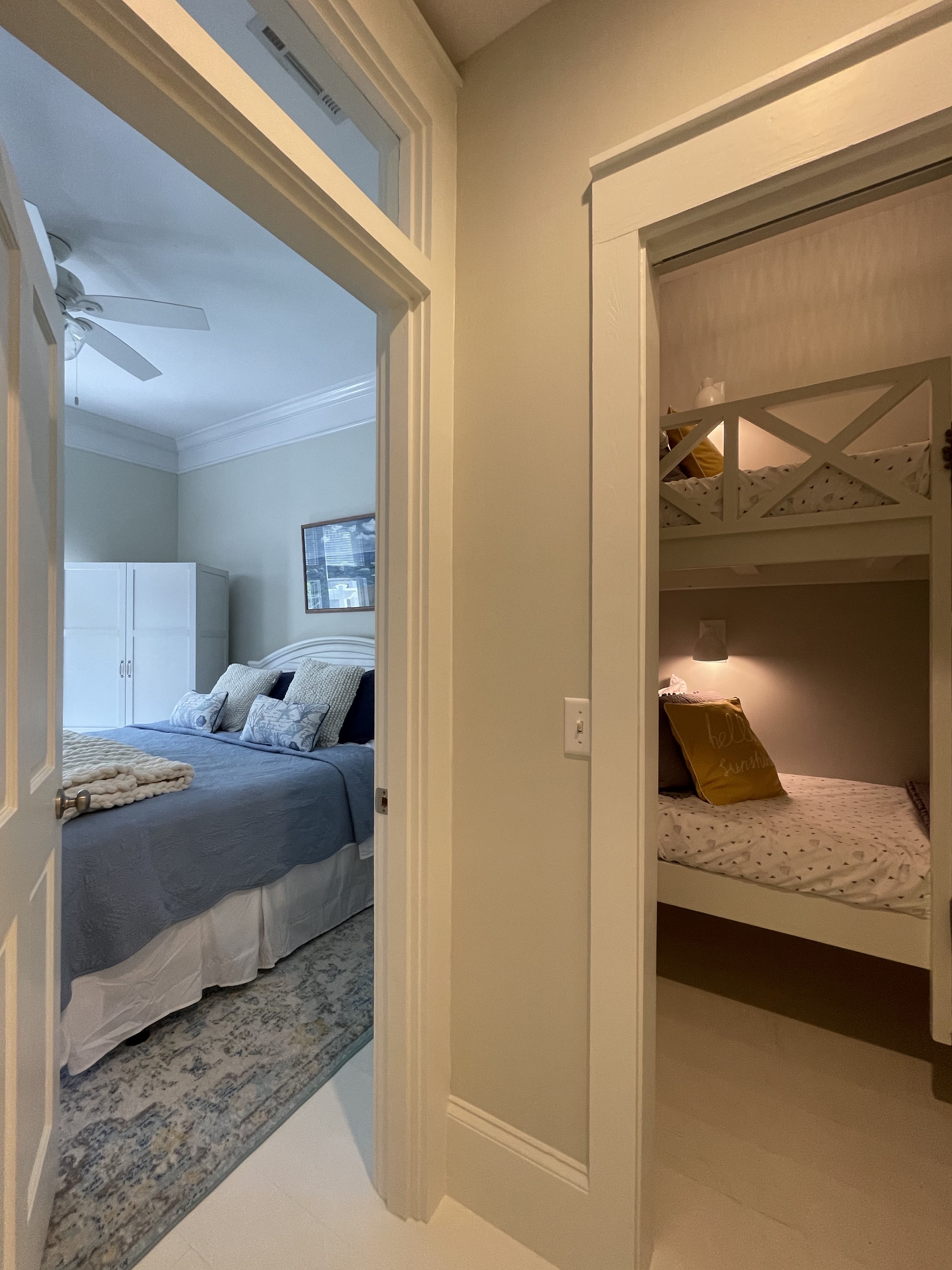 FamilySuite has door separating from living area &amp; doors for sleeping spaces