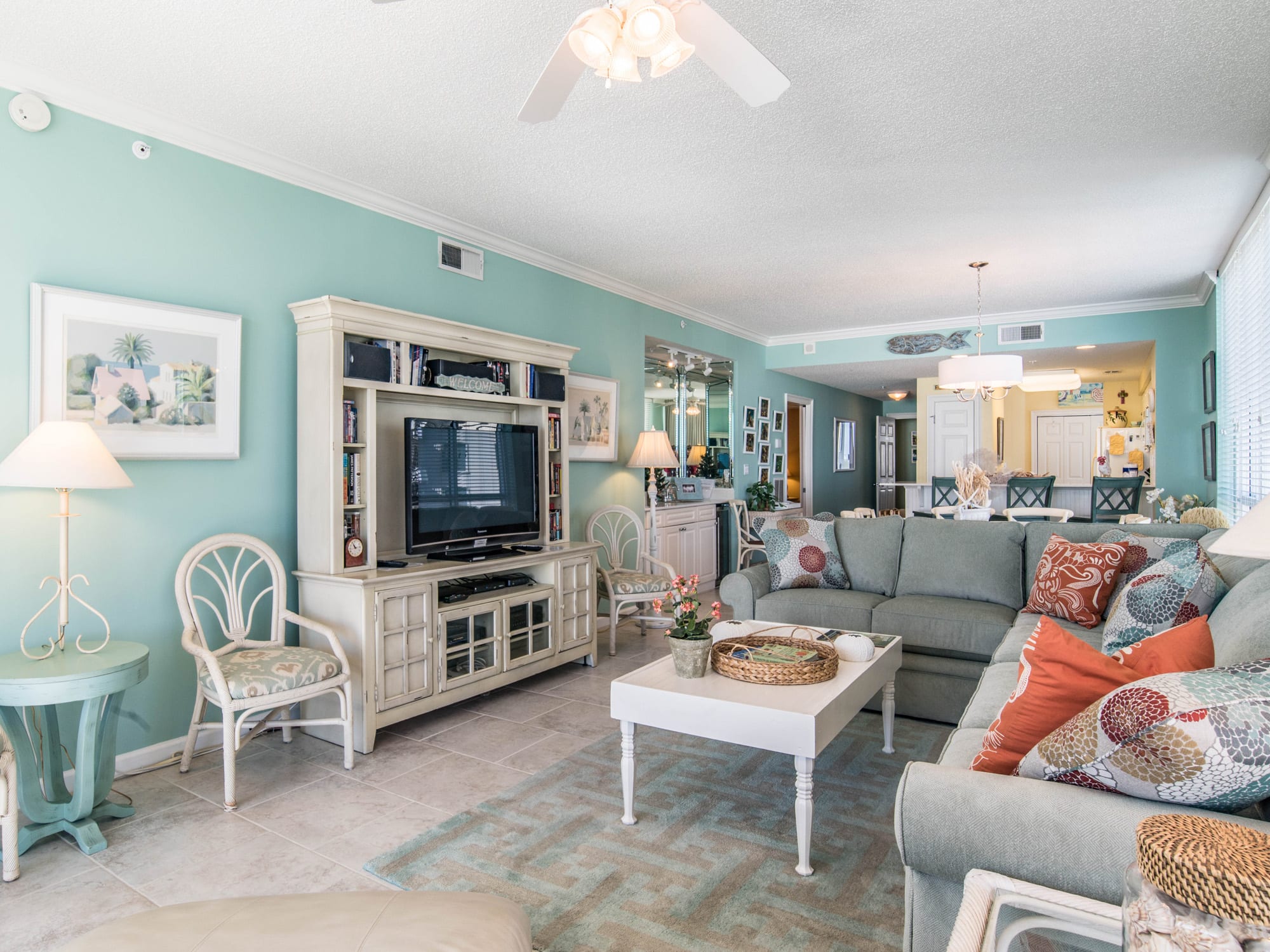 Large entertainment center in the Living Room.