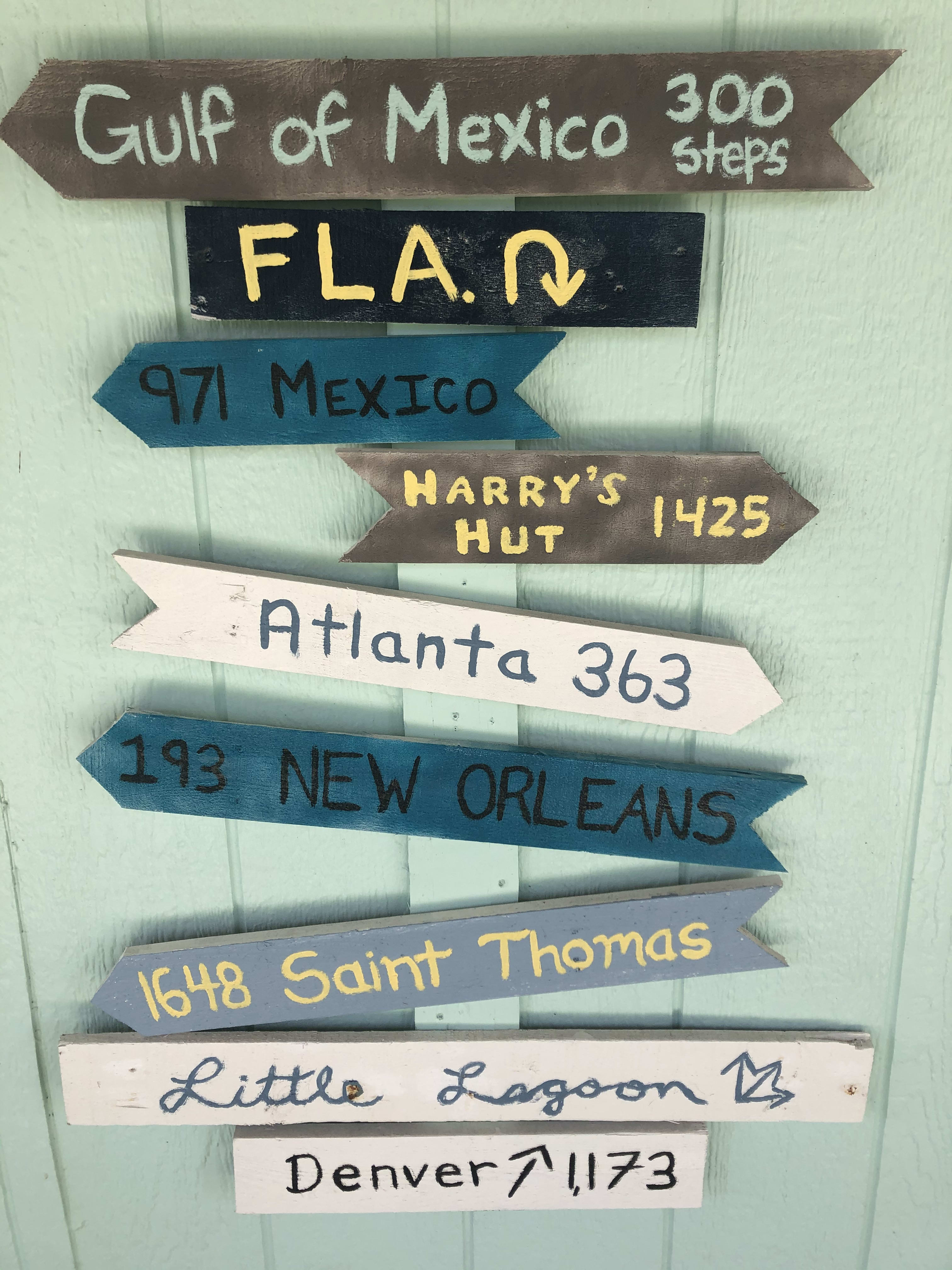 Literally 300 steps between you and the white Gulf sands. We counted!