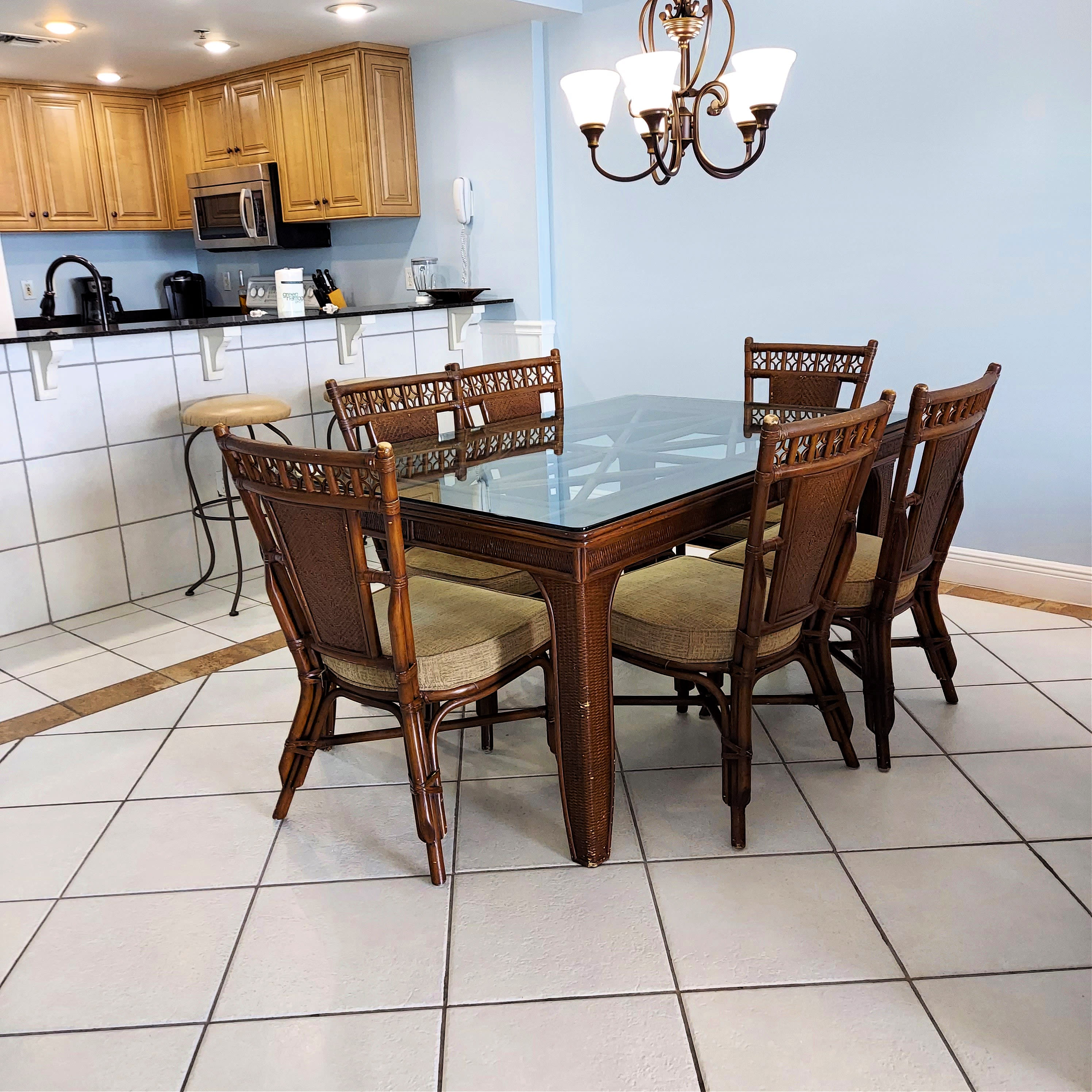 Dining Room Seating For 6 and 2 Bar Stools