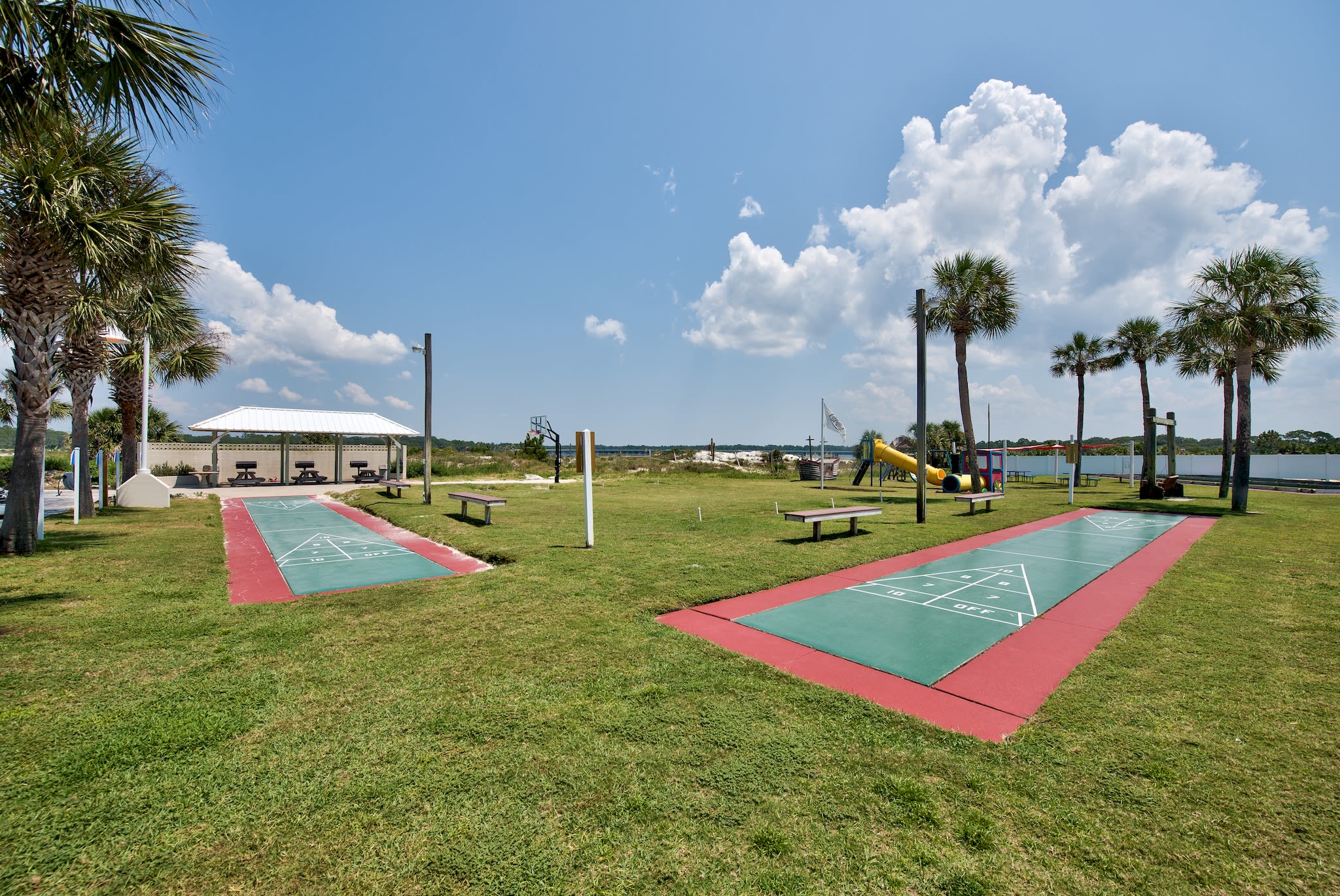 Shuffle Board and Grill Area