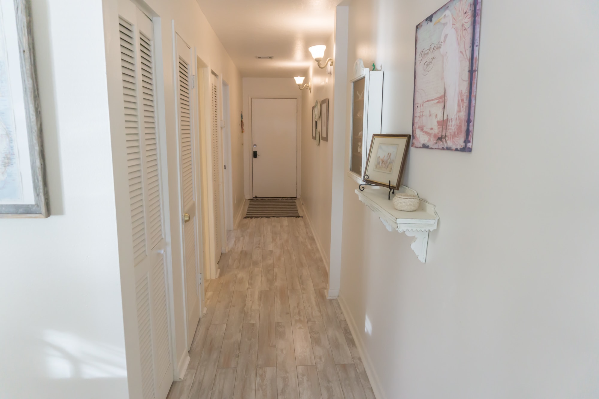 Hallaway inside the unit.