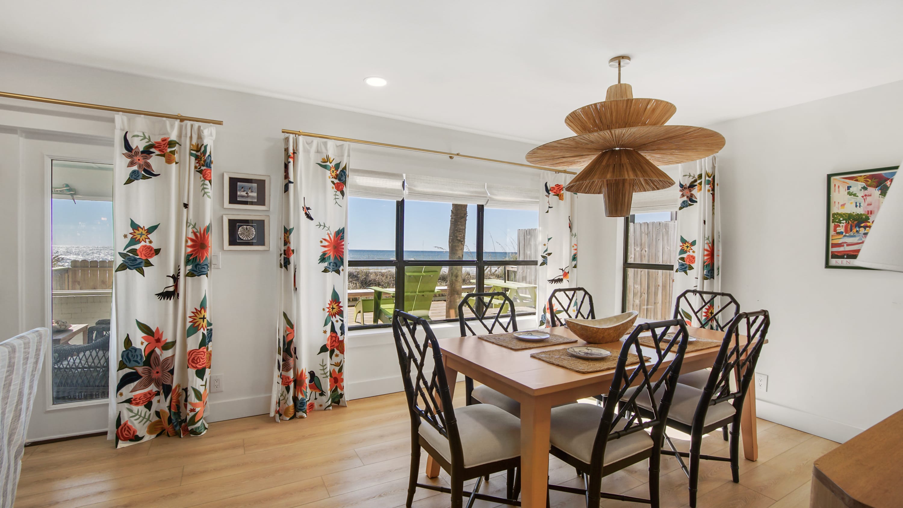 Dining room view of beach
