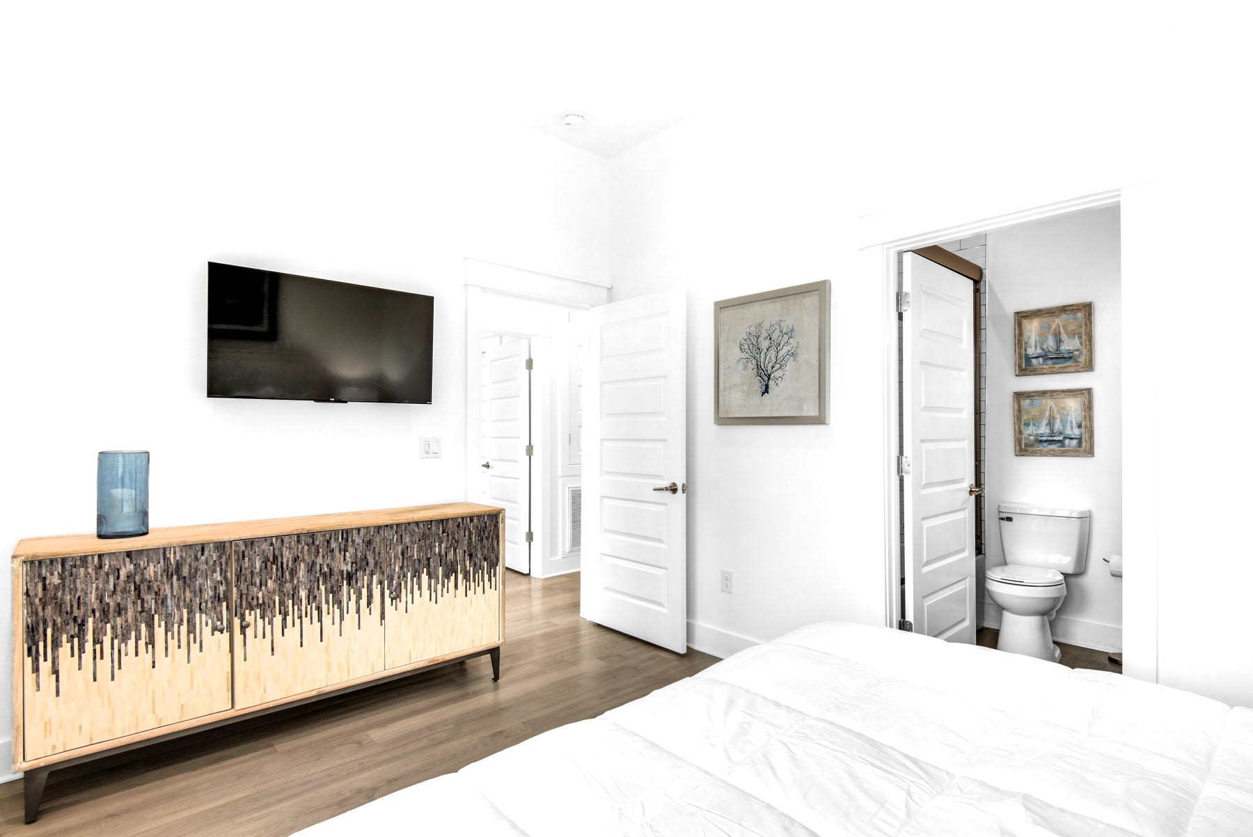 Azure-16 Bedroom 1, pic 2, 1st floor. King suite with private bath and 43&rdquo; TV.