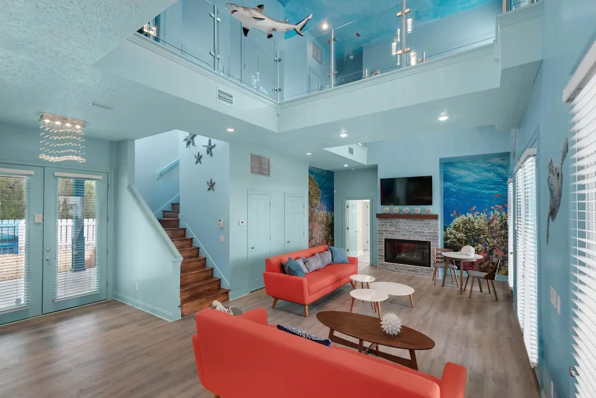 Aqua-8 Let Aqua's fun, mid-century modern design be your family's new-found happy place!