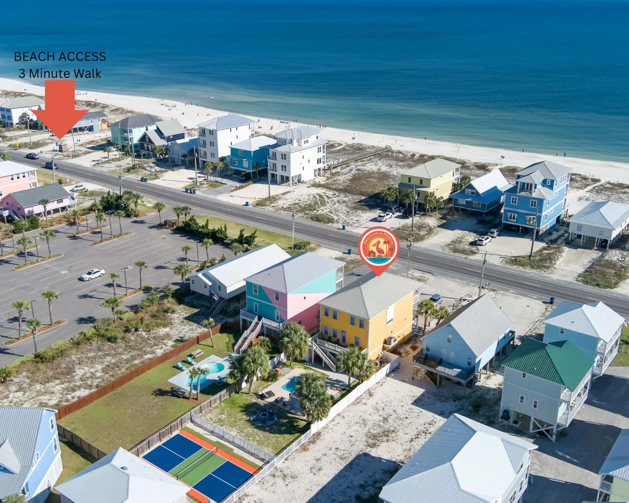 3 minute walk to the beach and beach views from the house