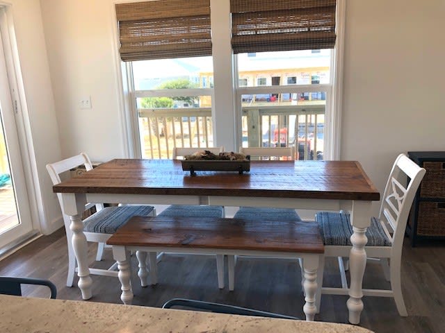 Custom made dining table seats 6