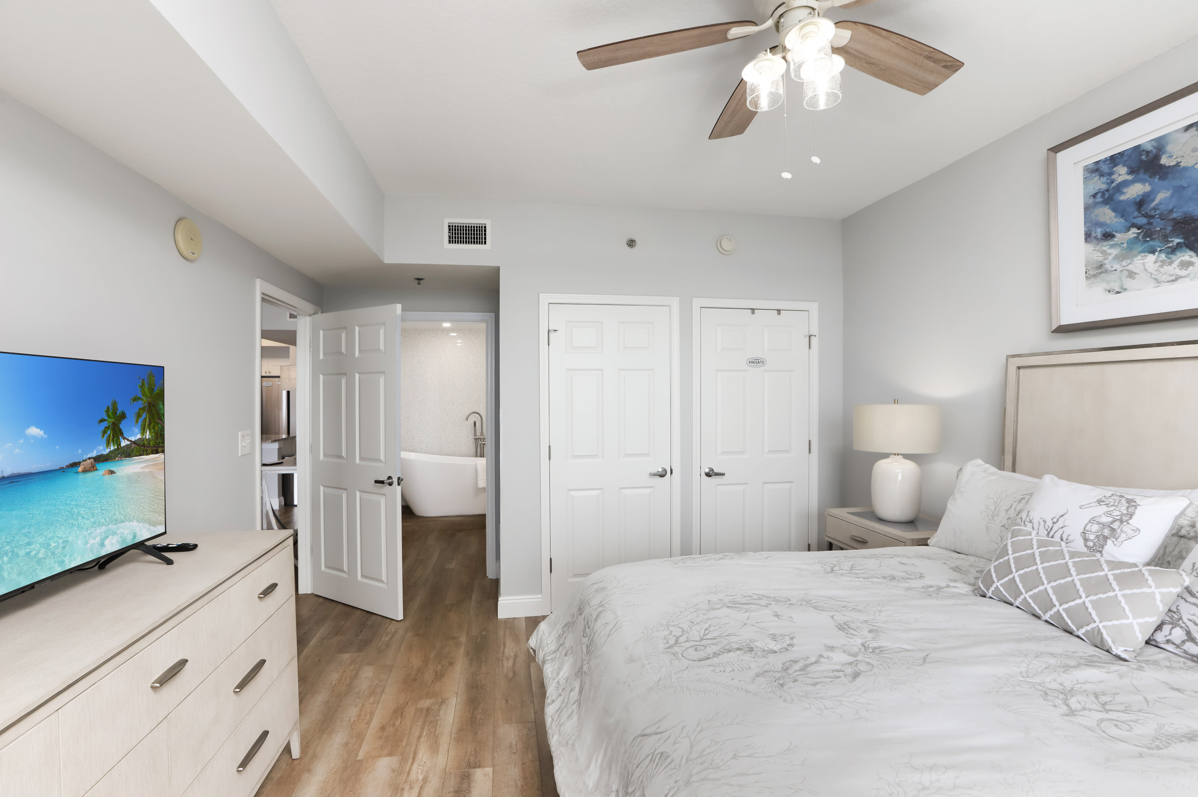 Master Bedroom into Master Bathroom