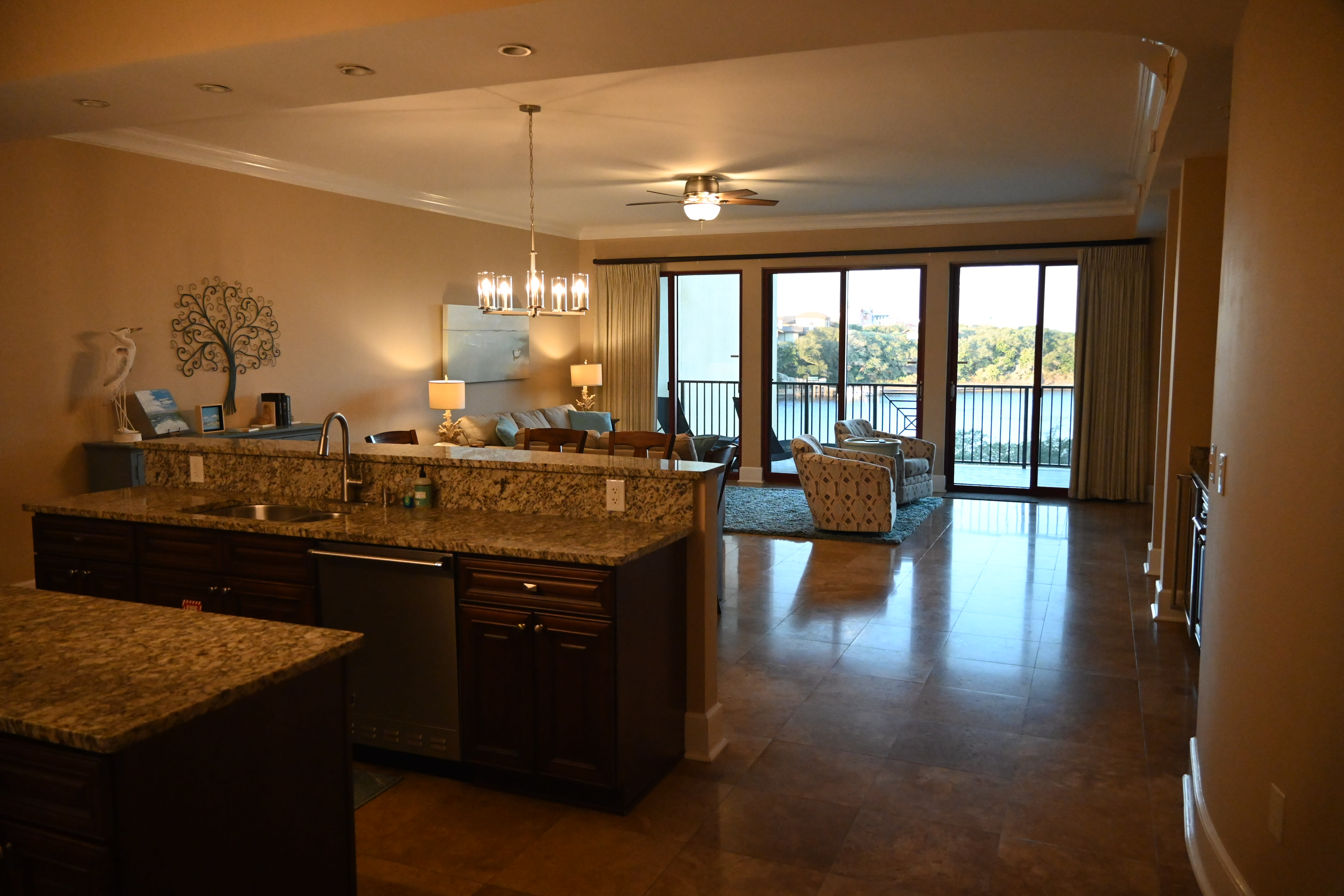 Beautiful Open-Concept  Living Area With Gorgeous Views!