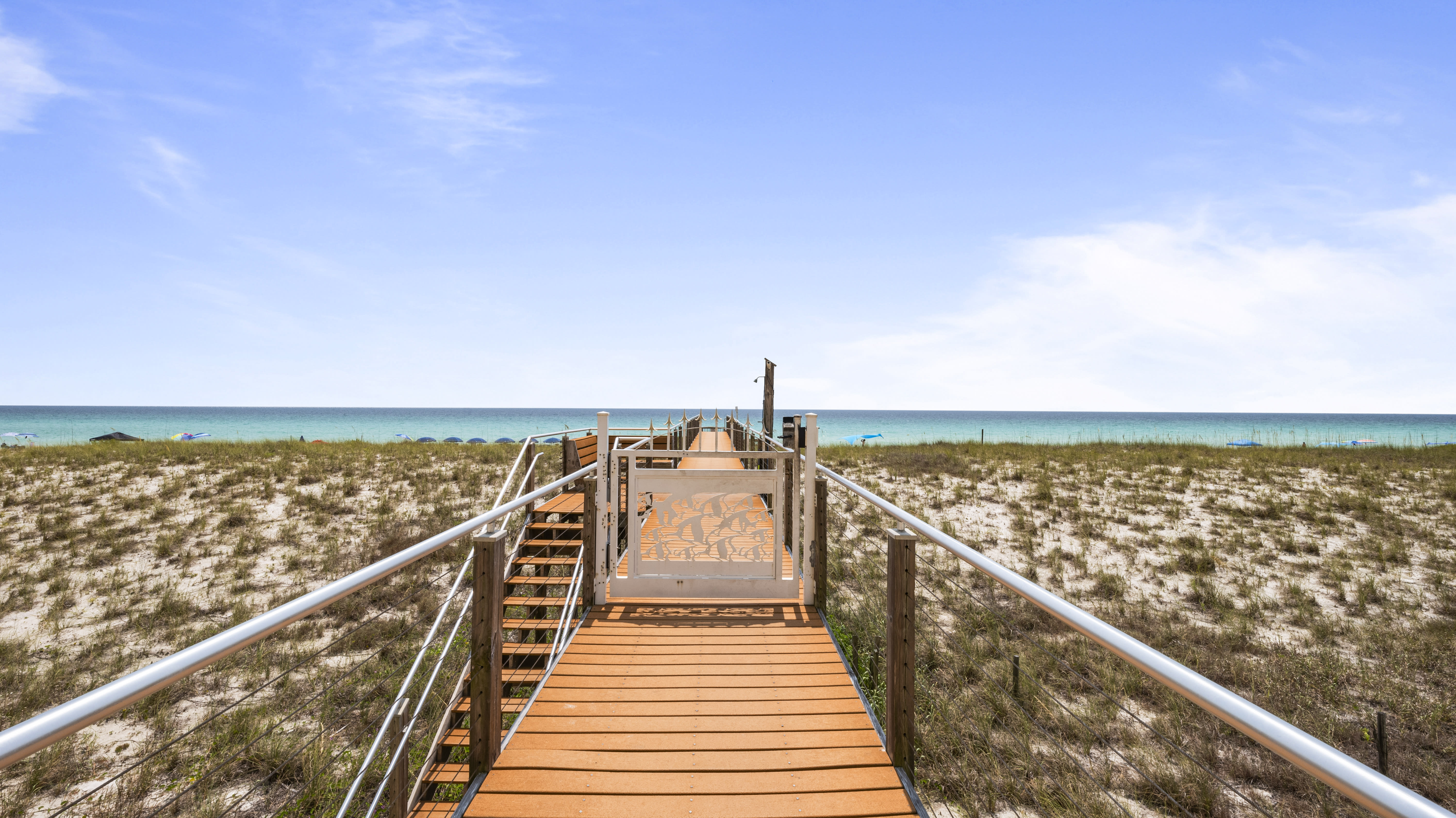 Gated walkover to beach