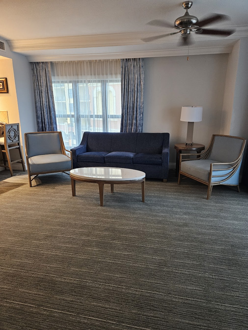 Spacious Living Room with plenty of seating for everyone.