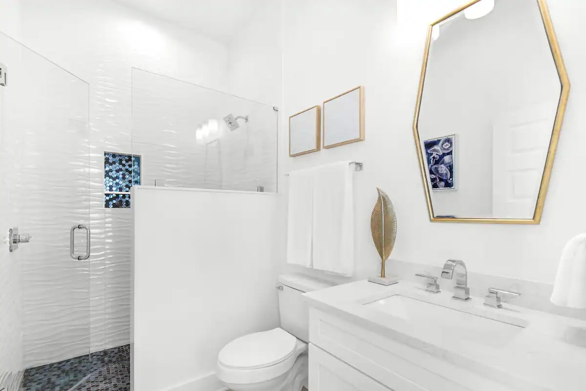 Nautilus-22 Bedroom 2 bath, pic 1. First floor. King with private bath with walk-in shower.