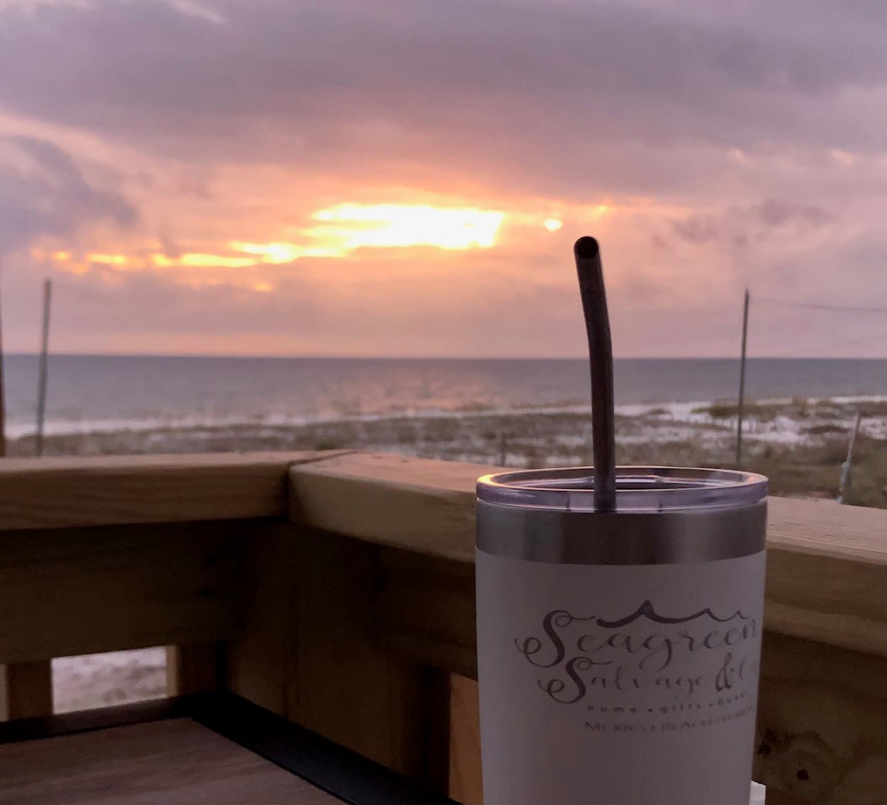 sunset from the deck