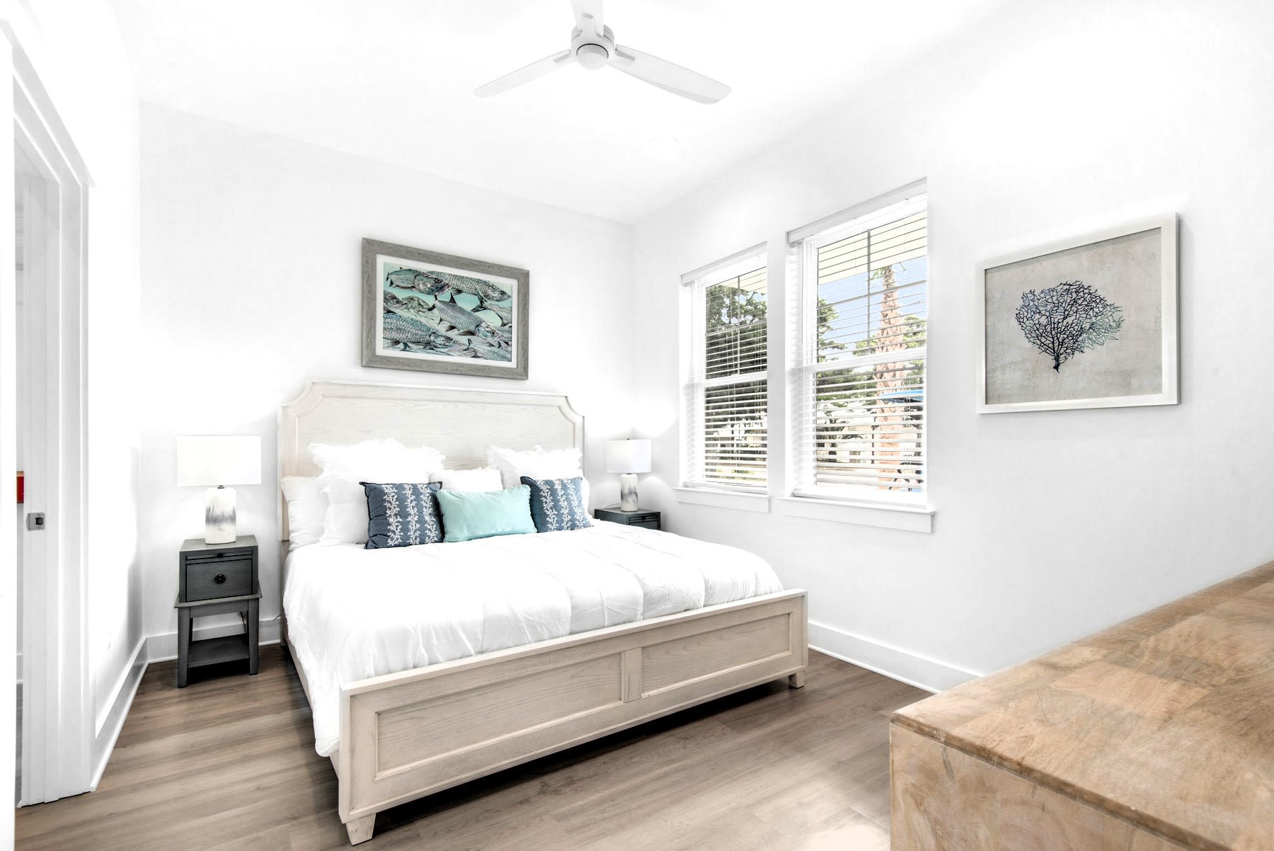 Azure-15 Bedroom 1, 1st floor.  King suite with private bath and 43&rdquo; TV.