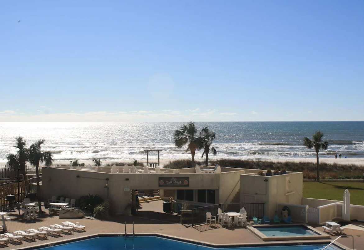 Snack shack and Gulf view