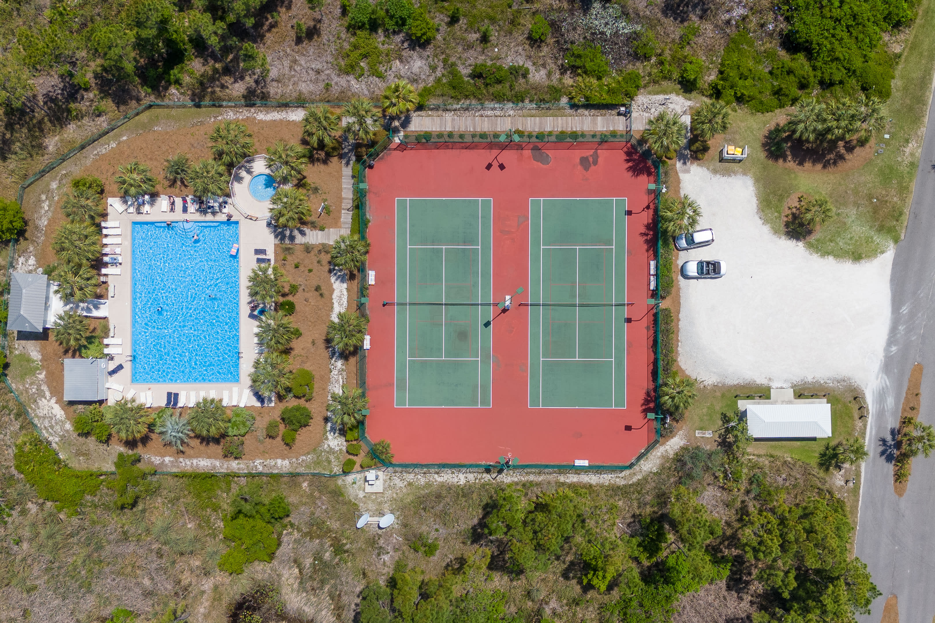 Tennis, Pickle Ball, Basketball goal and large 2nd pool