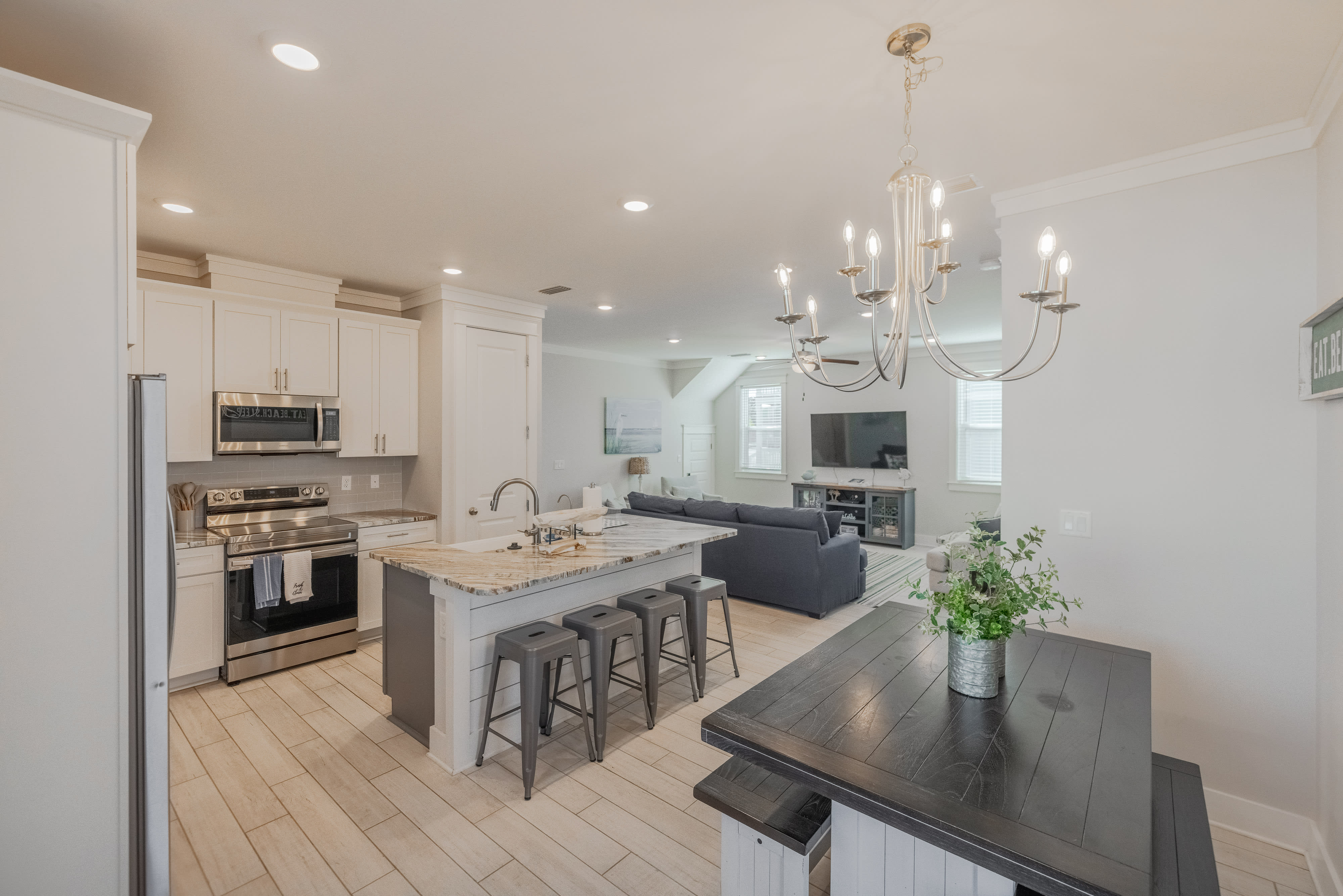 Open Concept Living Area with Dining Area