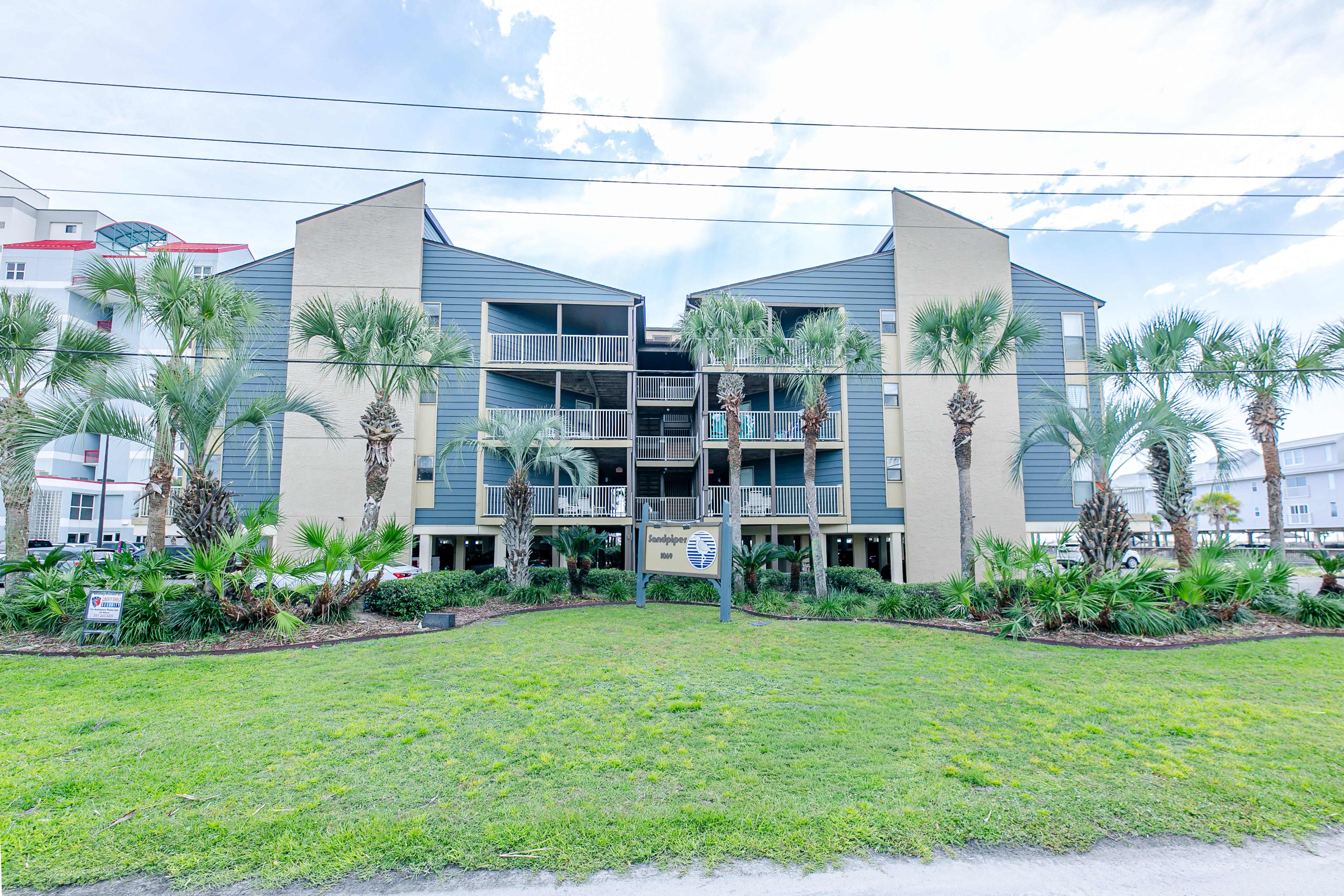 View of Sandpiper from West Beach Blvd