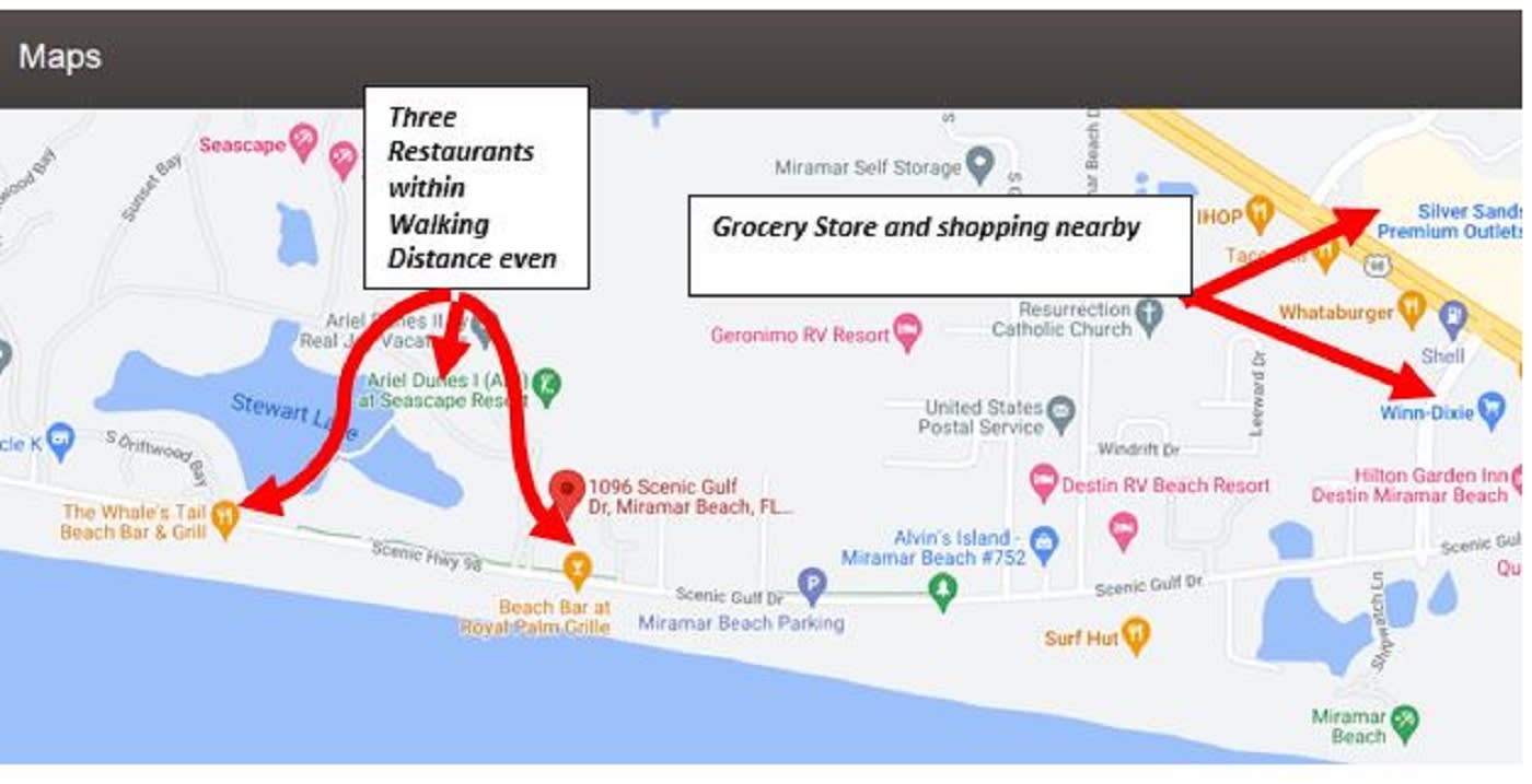 Location is close to restaurants and shopping