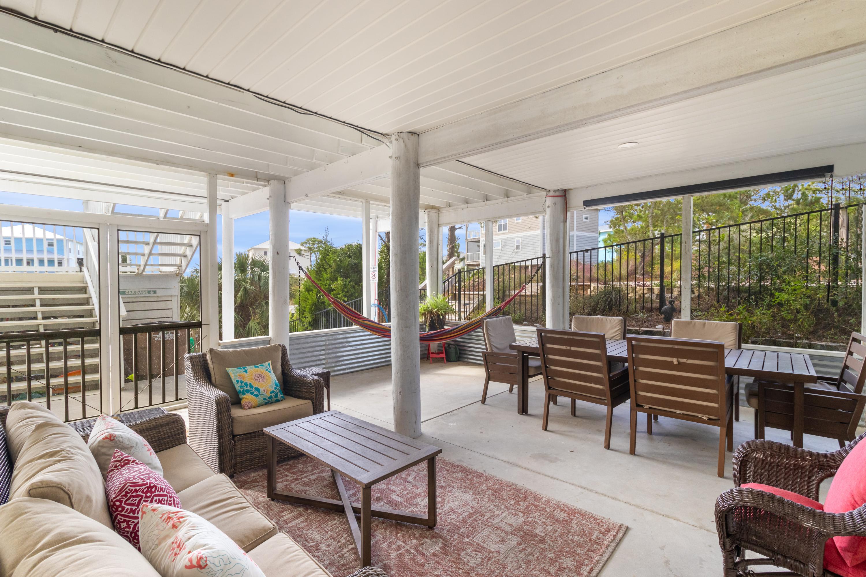 Screened Living Area Under Home