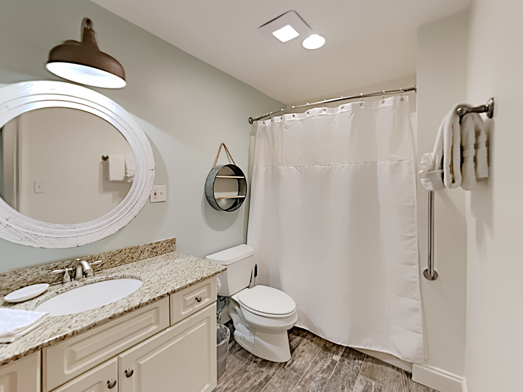 Hall bath services twin bedroom.