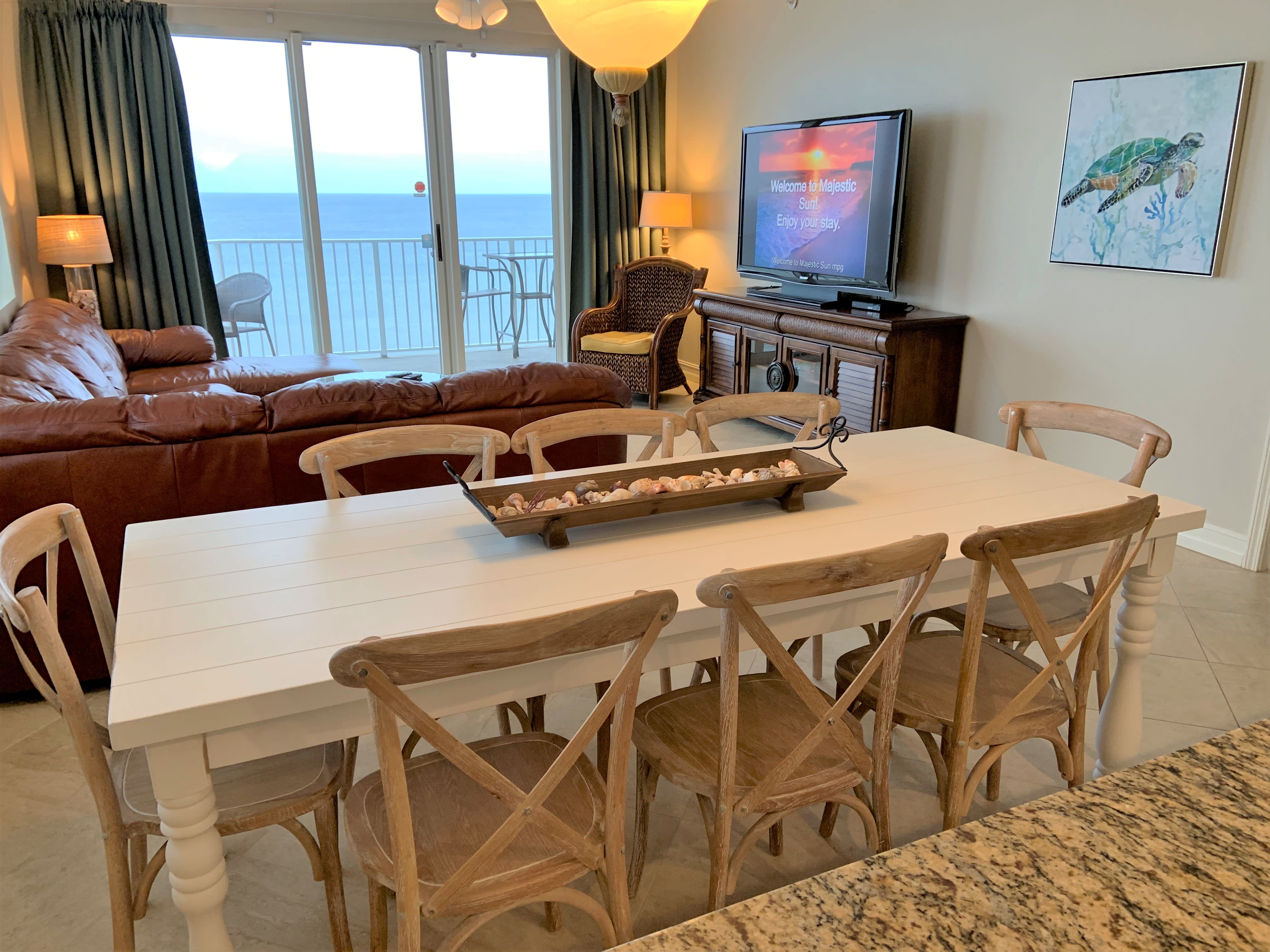 Large 65 inch Roku streaming high definition television.