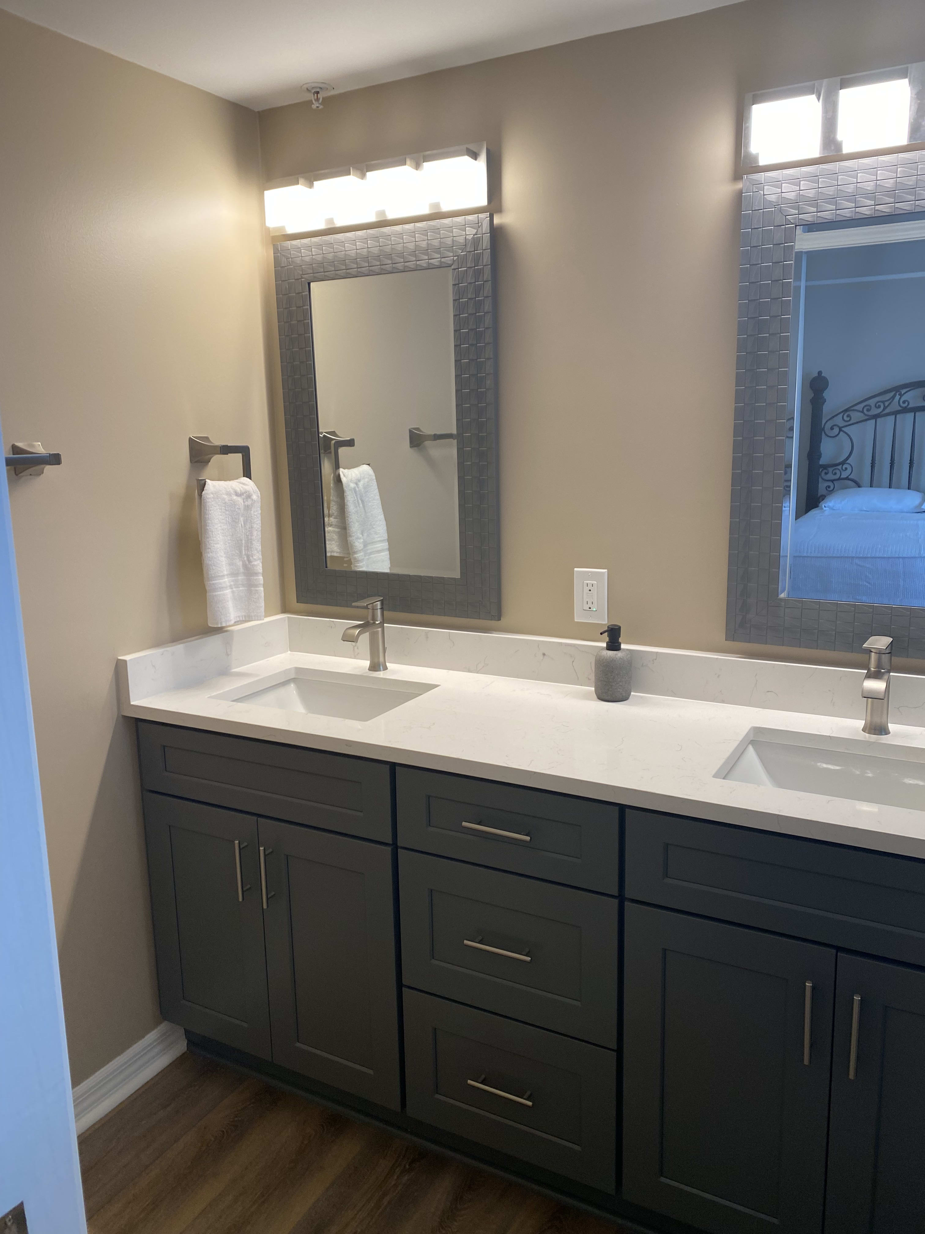 3rd Bathroom - Ensuite 3rd bedroom - Double Vanity and Shower