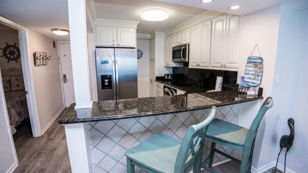 Kitchen with Bar Seating for 2