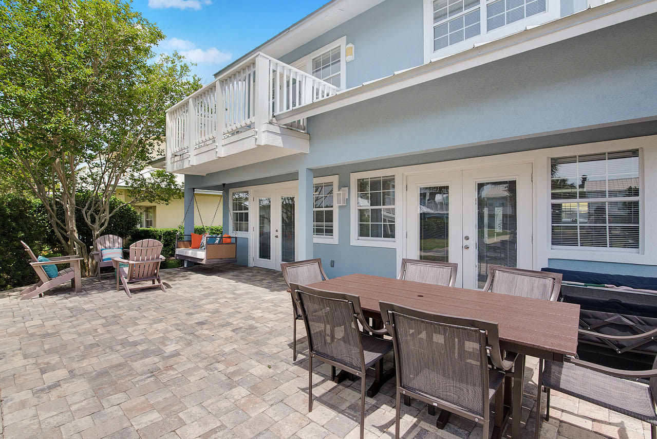 Another view of the oversized patio.
