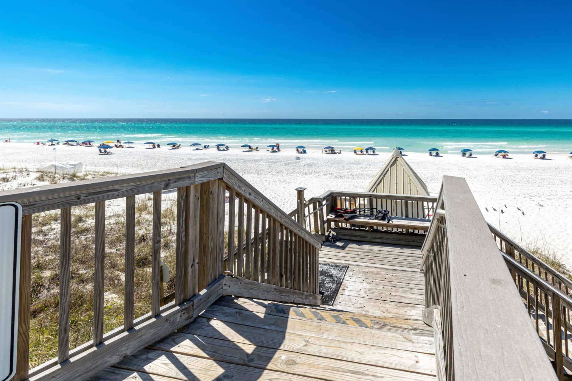 Beach access just off the pool deck