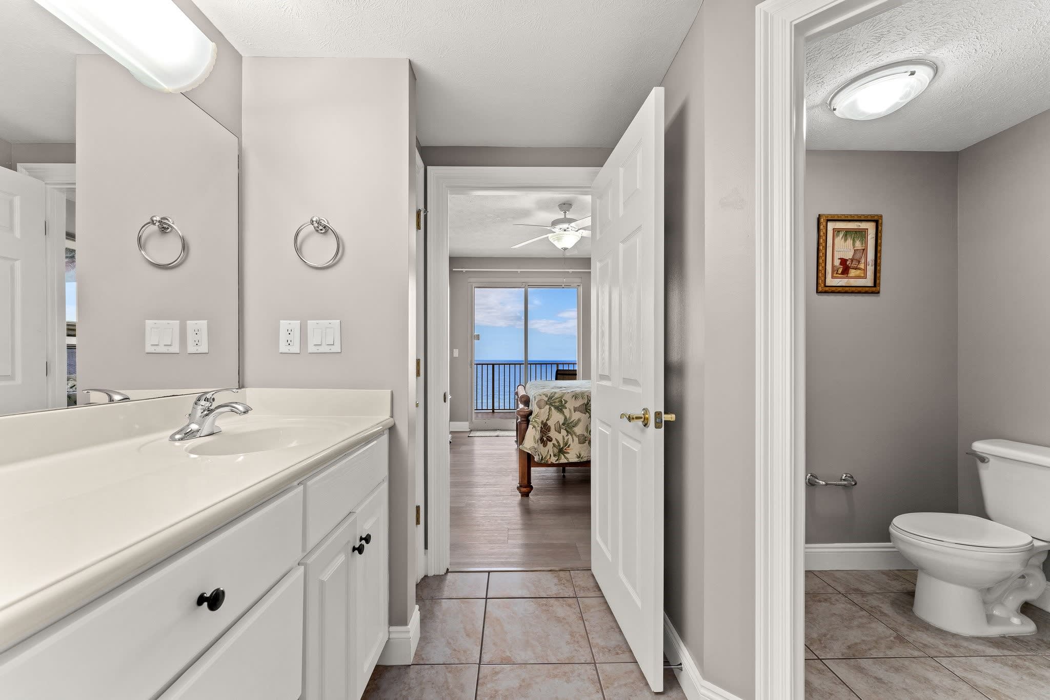 Master bath with separate commode