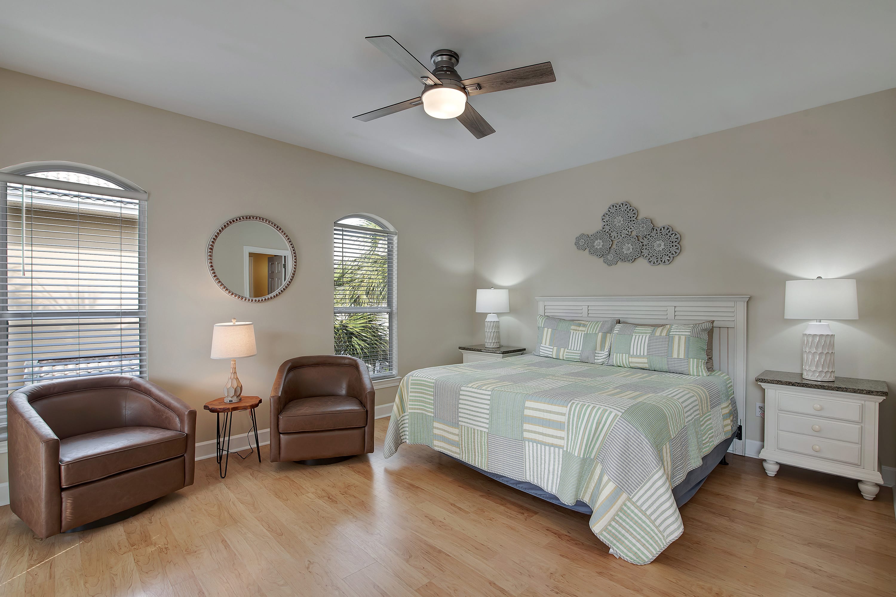 2nd Floor King Master Suite with Bathroom, Private porch and walk-in closet