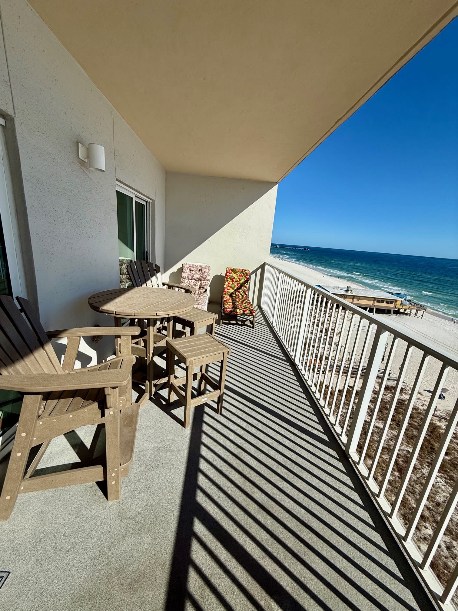 Access balcony from living room or master bedroom 