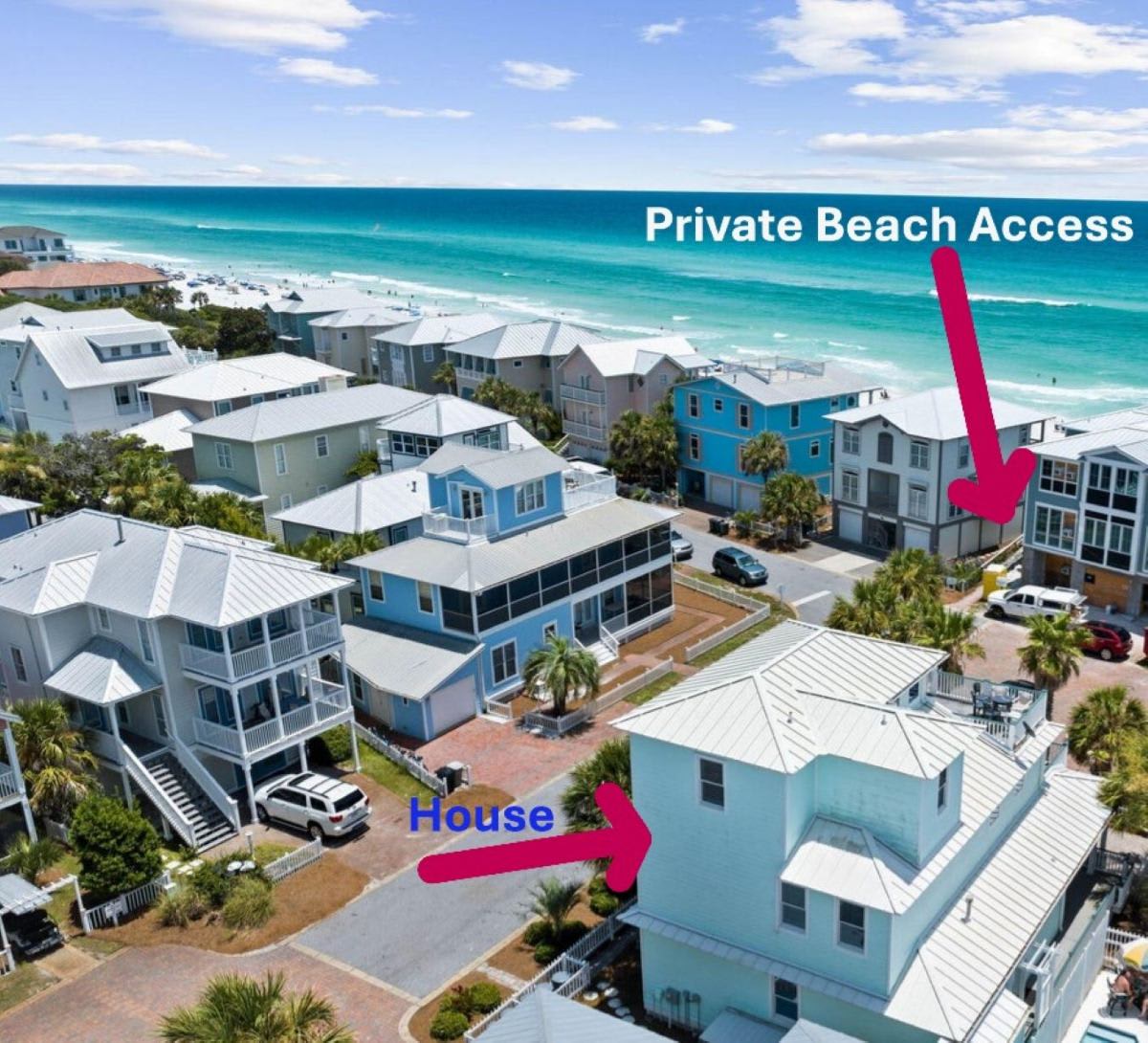 The house is less than 50 steps to the beach access!