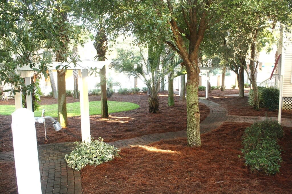 Path to pool from back exit.