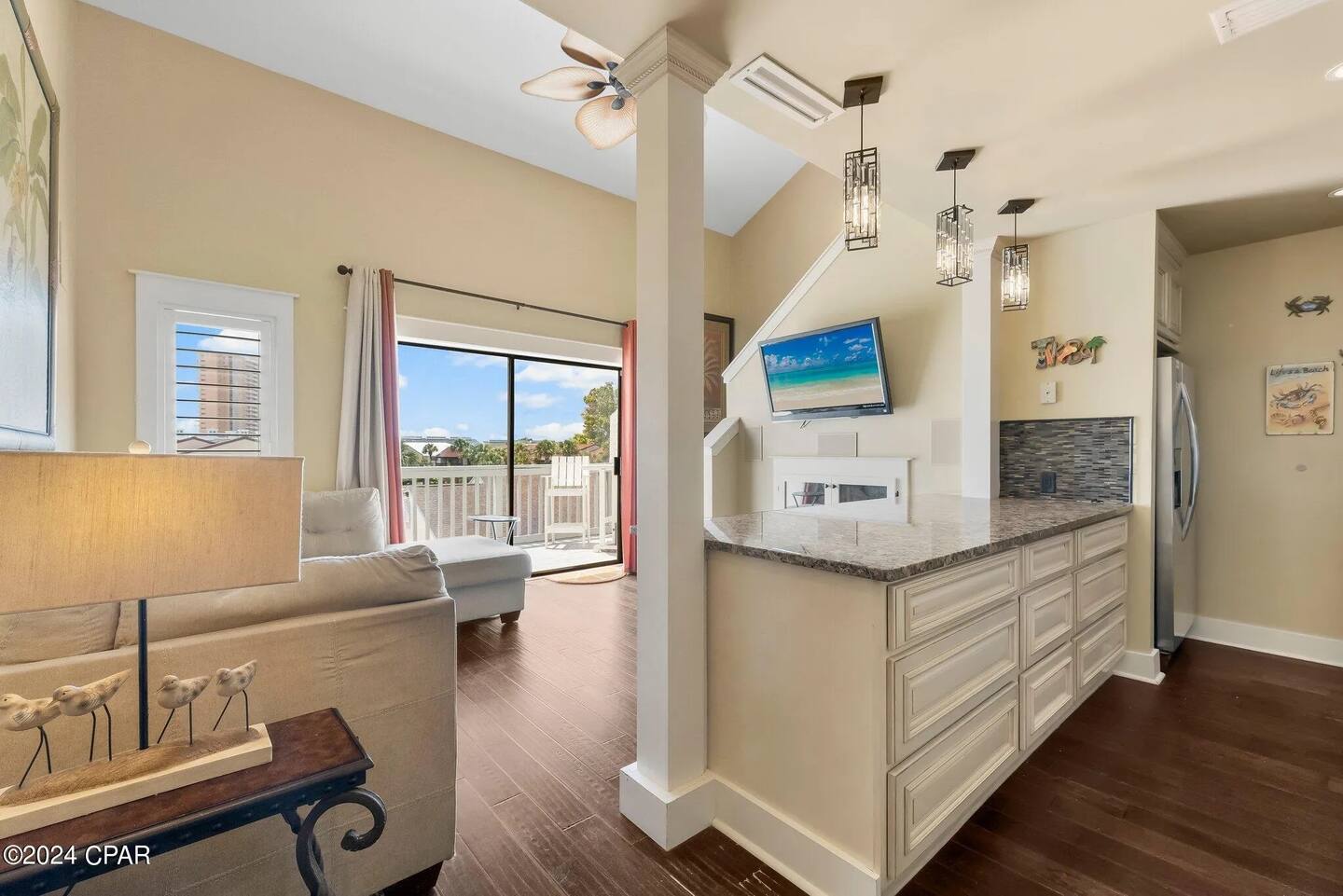 Walkway to the living room area