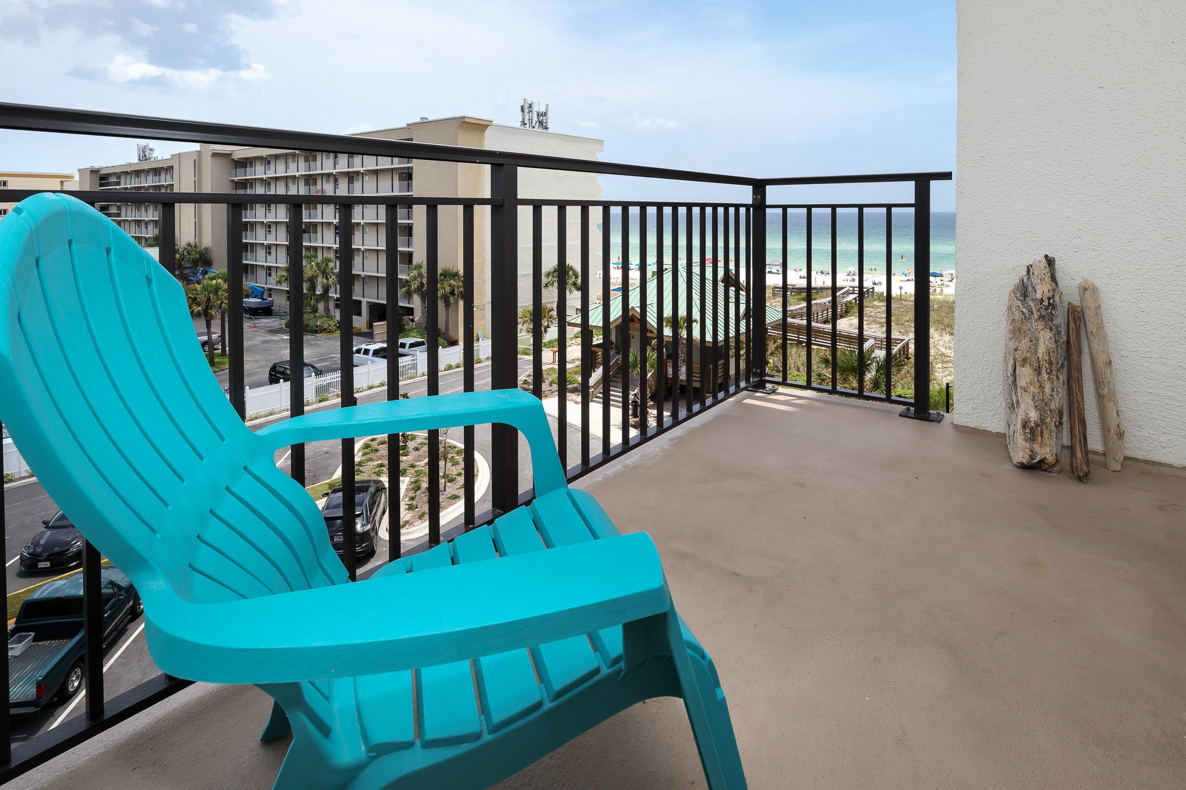 Beach view from the other balcony of the condo. 