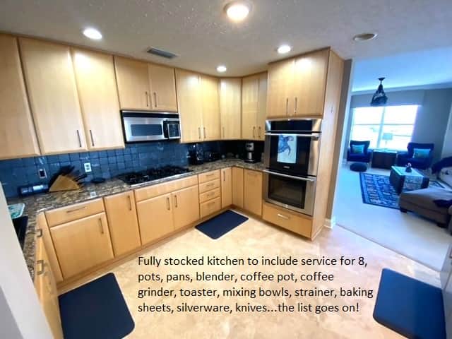 Eagles' Perch fully stocked kitchen!  renteaglesperch.com